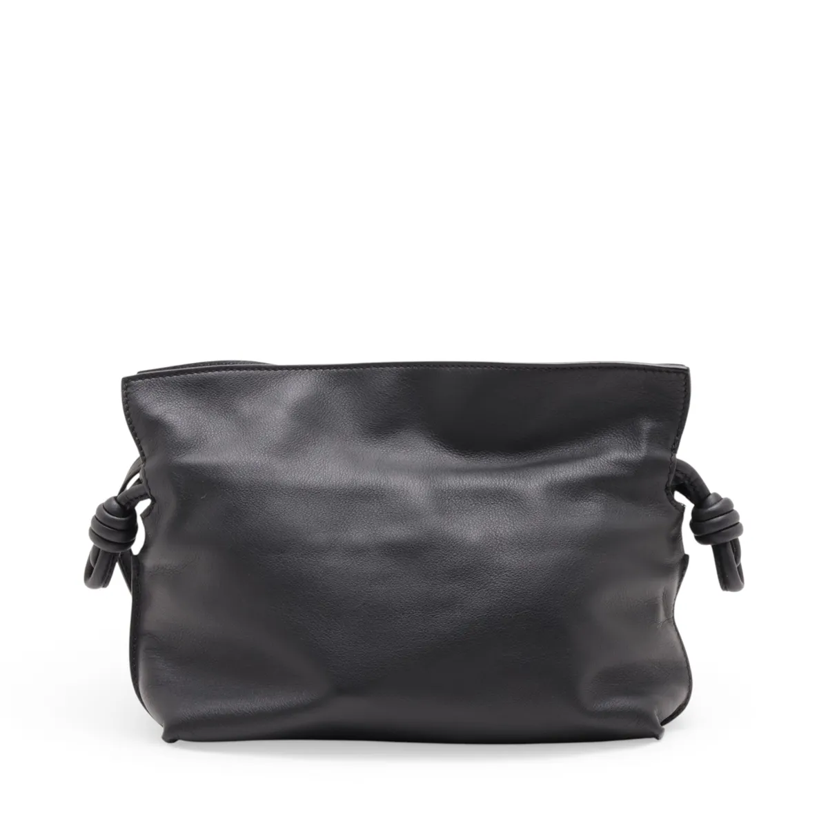 Flamenco Clutch Mini Leather 2-Way Shoulder Bag, Black — view 2