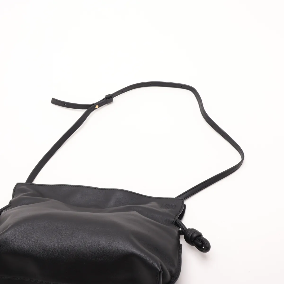 Flamenco Clutch Mini Leather 2-Way Shoulder Bag, Black — view 5