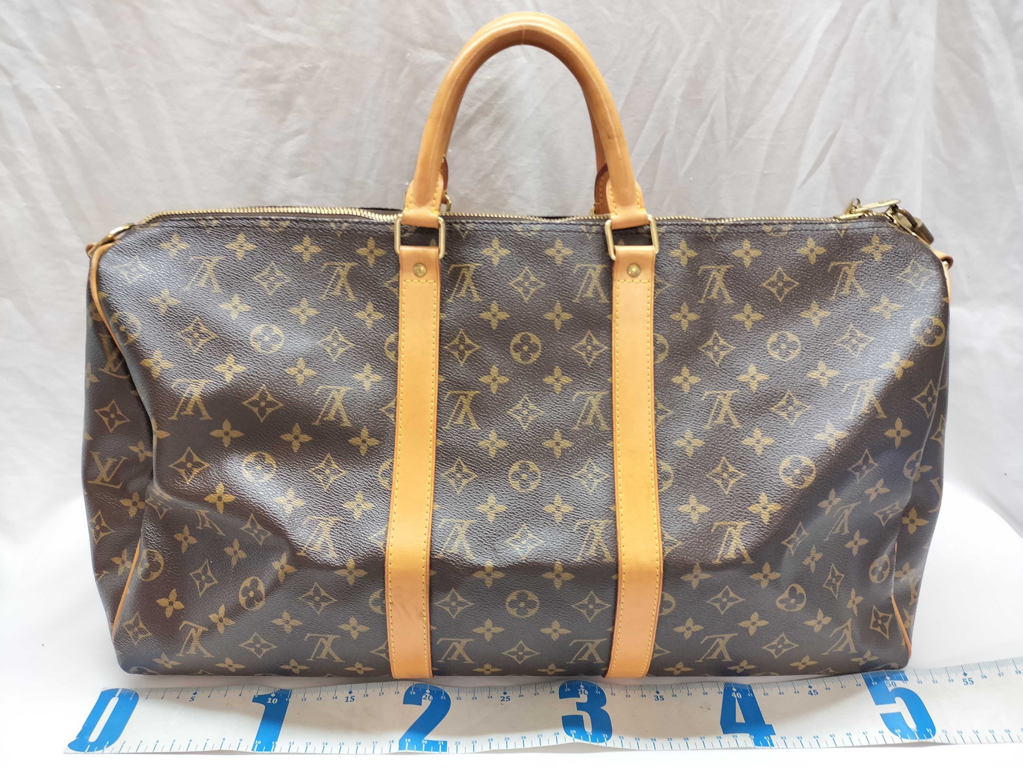 Monogram Keepall Bandoulière 50 M41416 MB1025 Brown Boston Bag — view 2