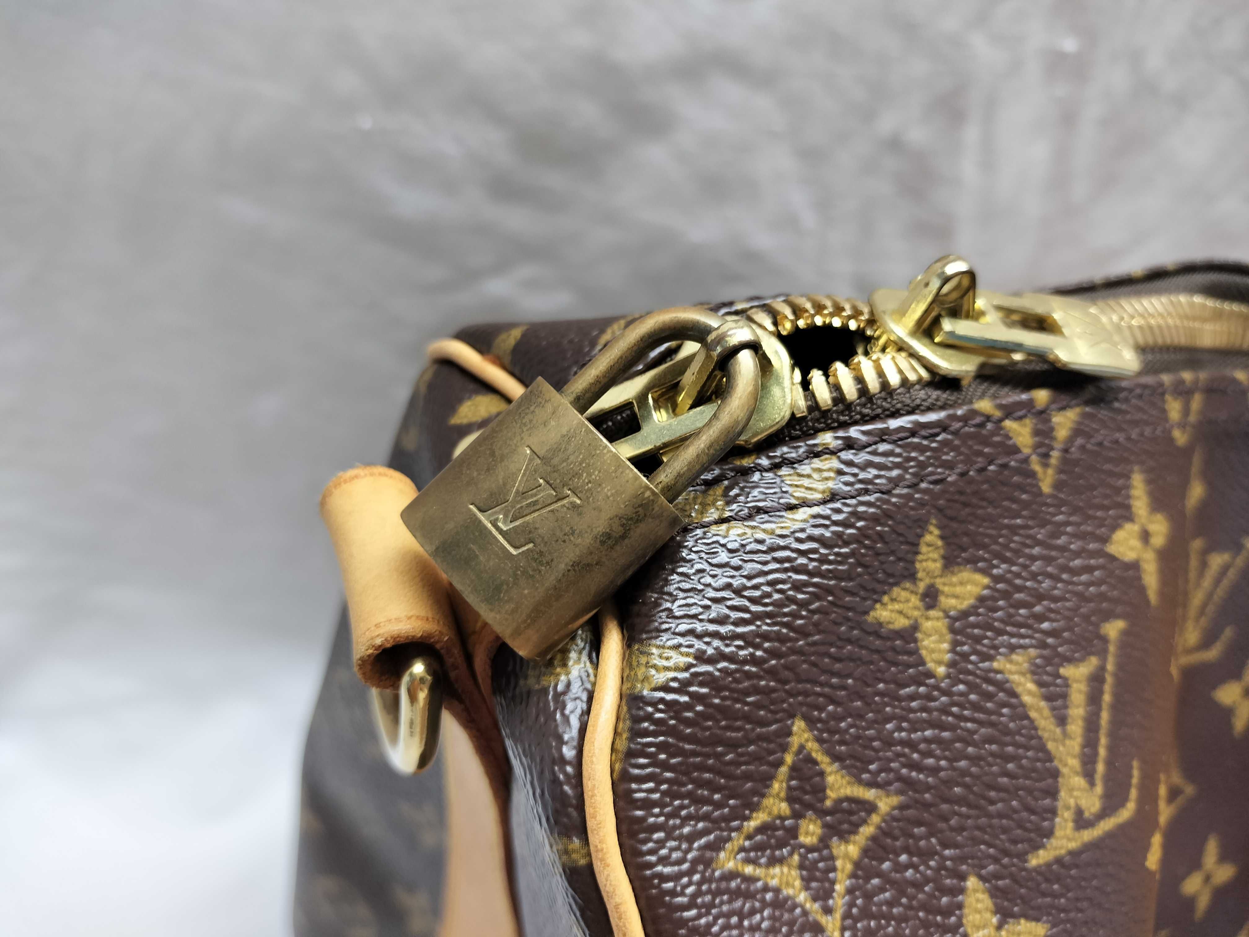 Monogram Keepall Bandoulière 50 M41416 MB1025 Brown Boston Bag — view 14