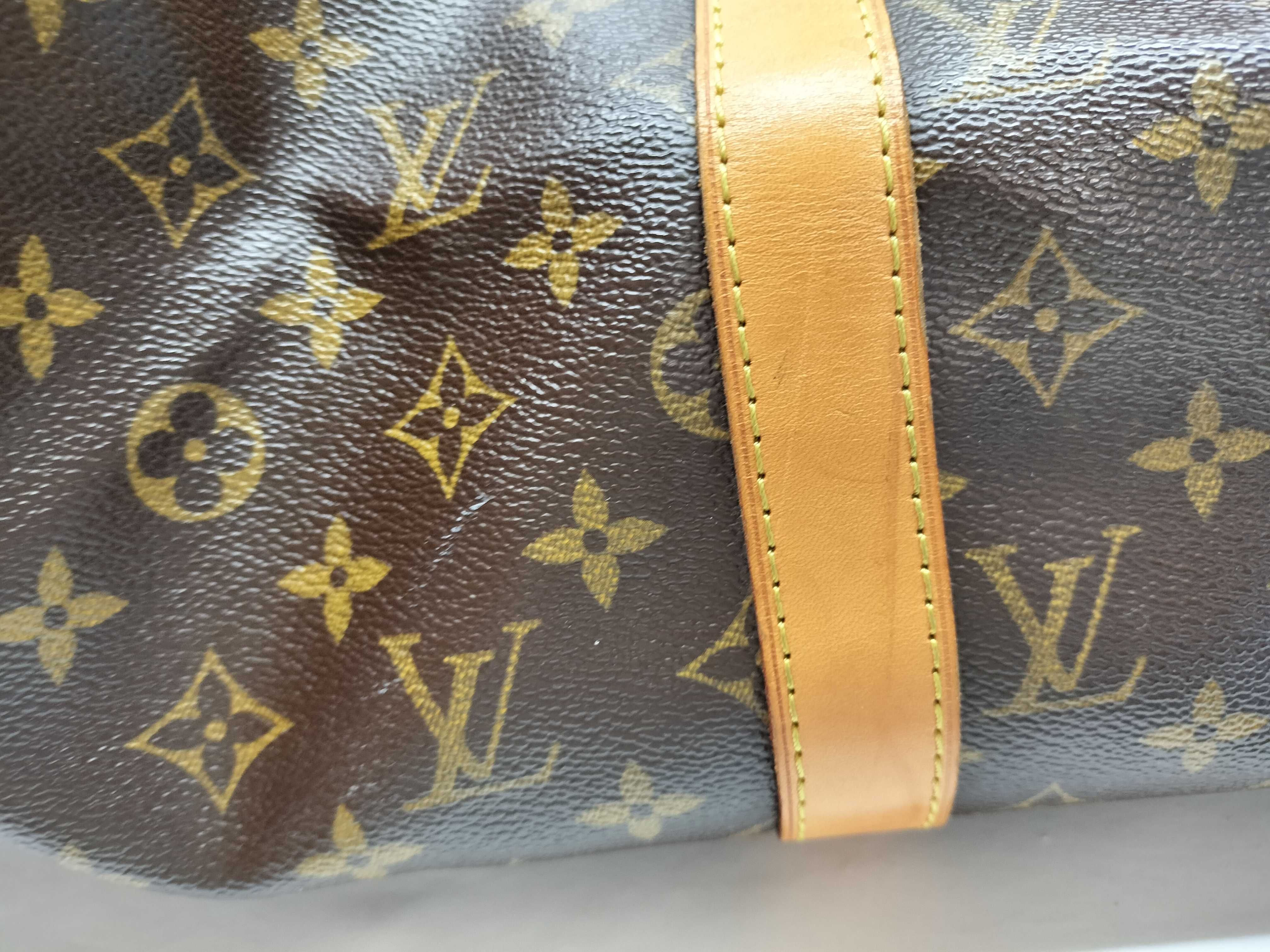 Monogram Keepall Bandoulière 50 M41416 MB1025 Brown Boston Bag — view 15