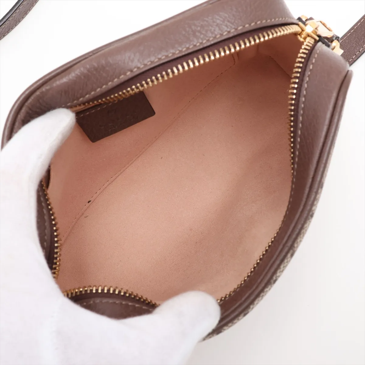 GG Supreme PVC x Leather Shoulder Bag, Beige x Brown, 517350 — view 6