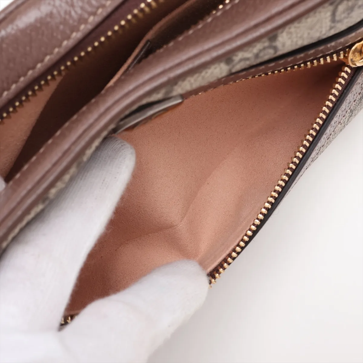 GG Supreme PVC x Leather Shoulder Bag, Beige x Brown, 517350 — view 8