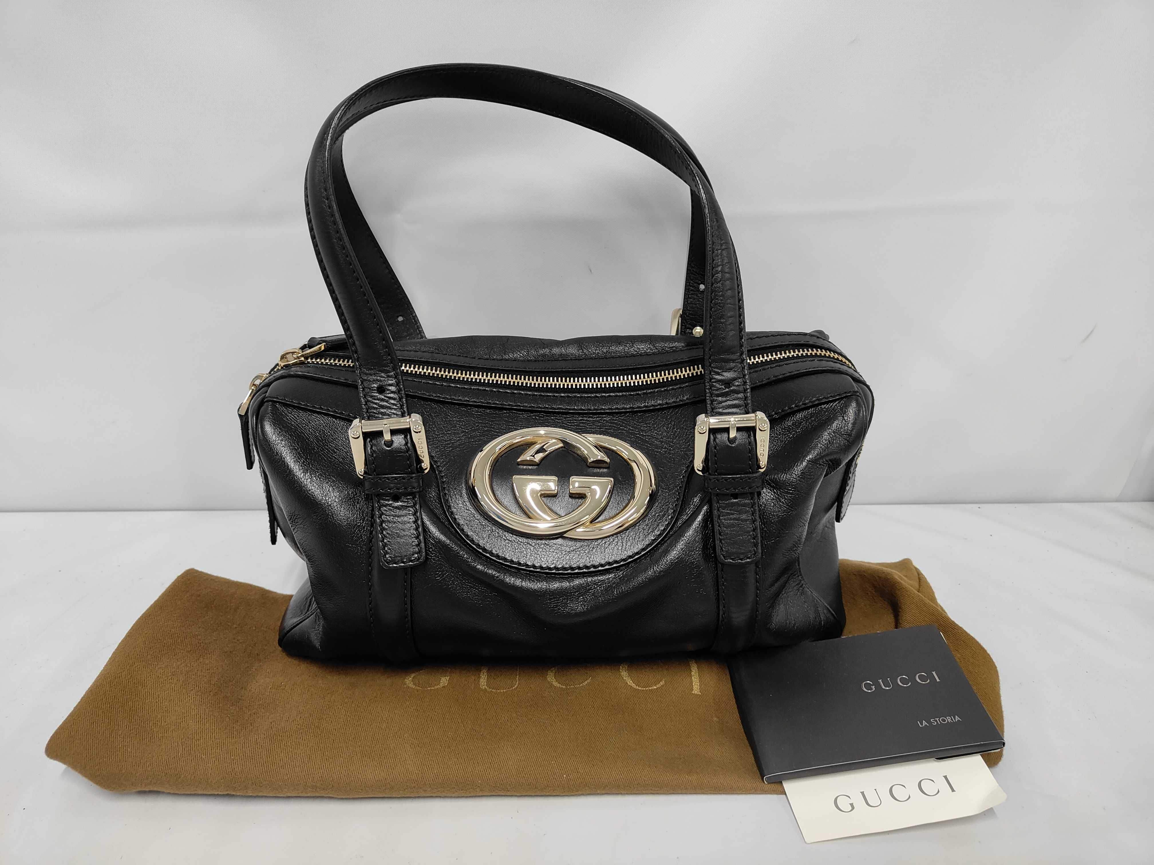 Guccissima Interlocking 170009 Handbag Black Handbag