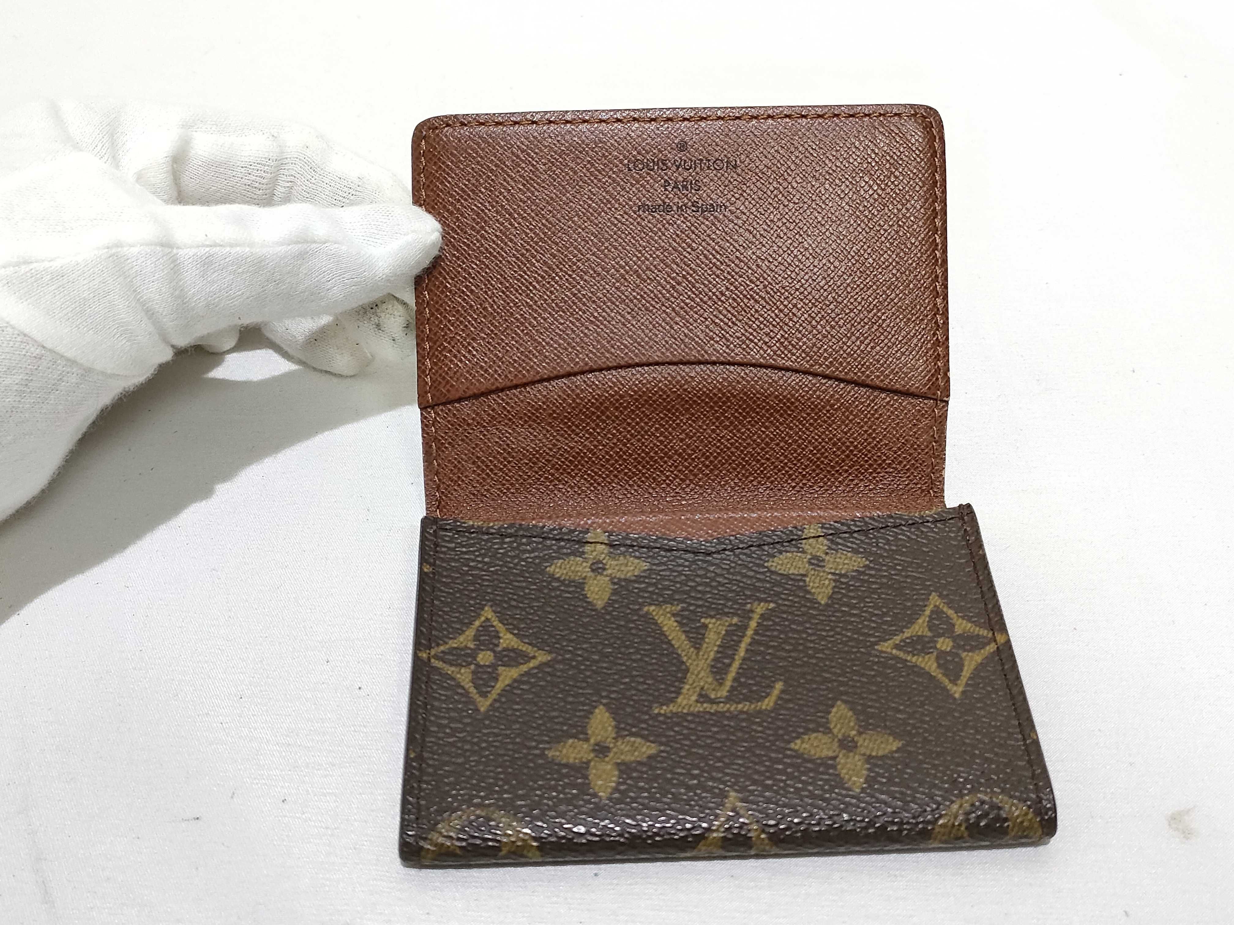 Monogram Vuitton Envelope Card Case — view 7