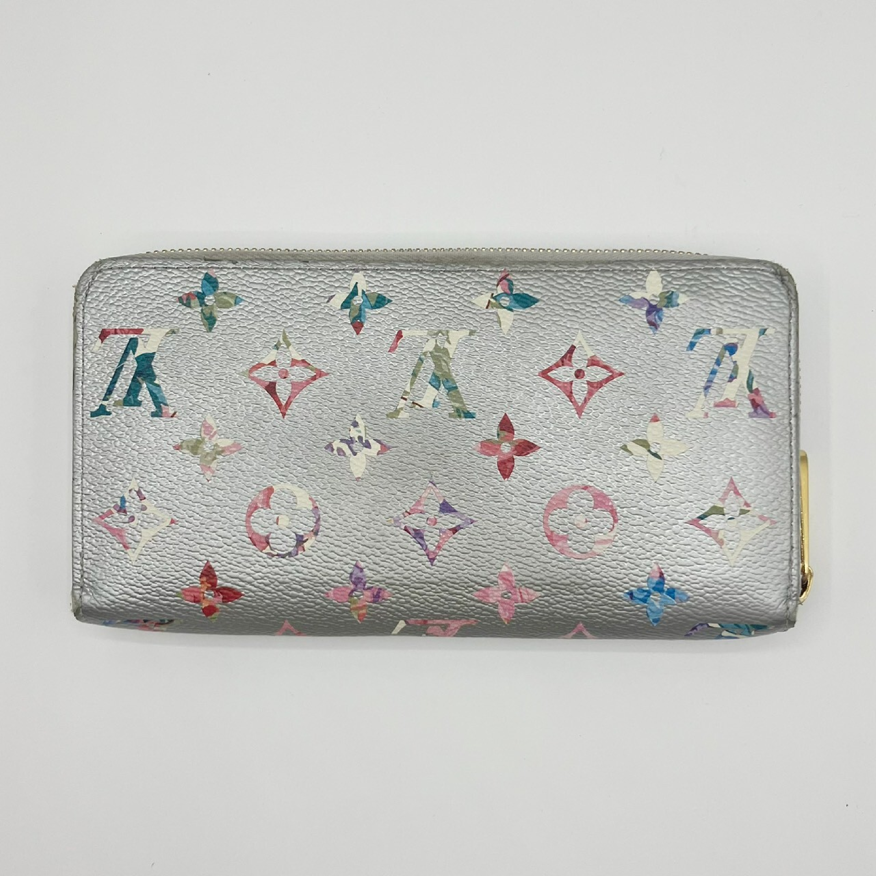 Zippy Wallet LV Garden Monogram Silver Long Wallet — view 3