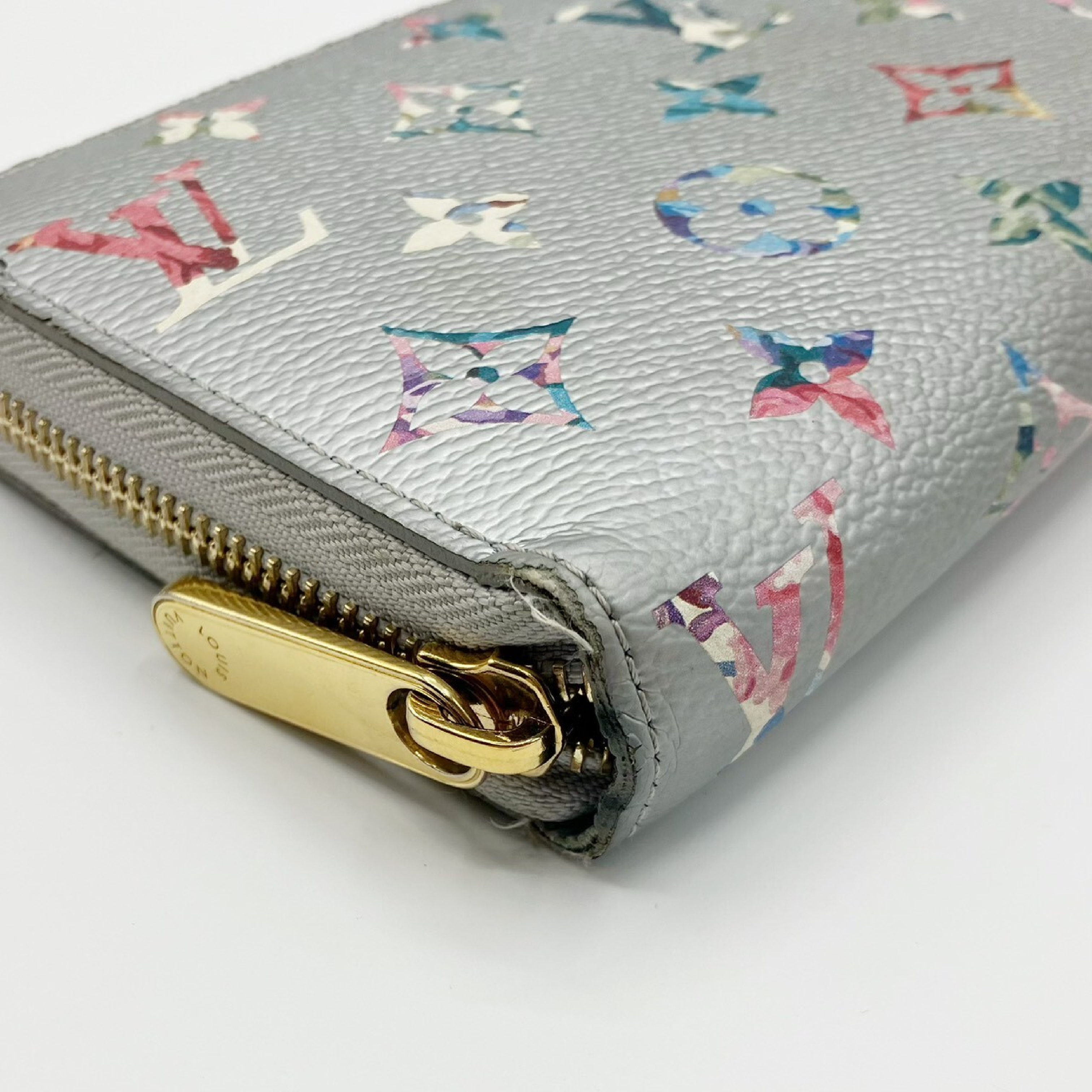 Zippy Wallet LV Garden Monogram Silver Long Wallet — view 4