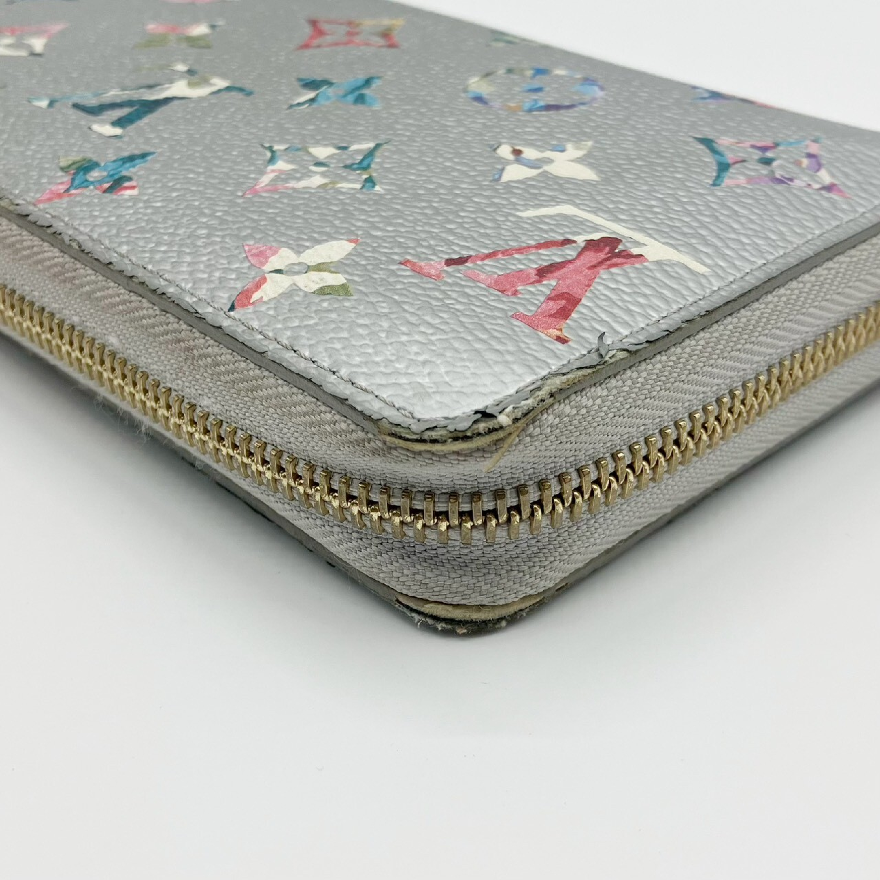 Zippy Wallet LV Garden Monogram Silver Long Wallet — view 5