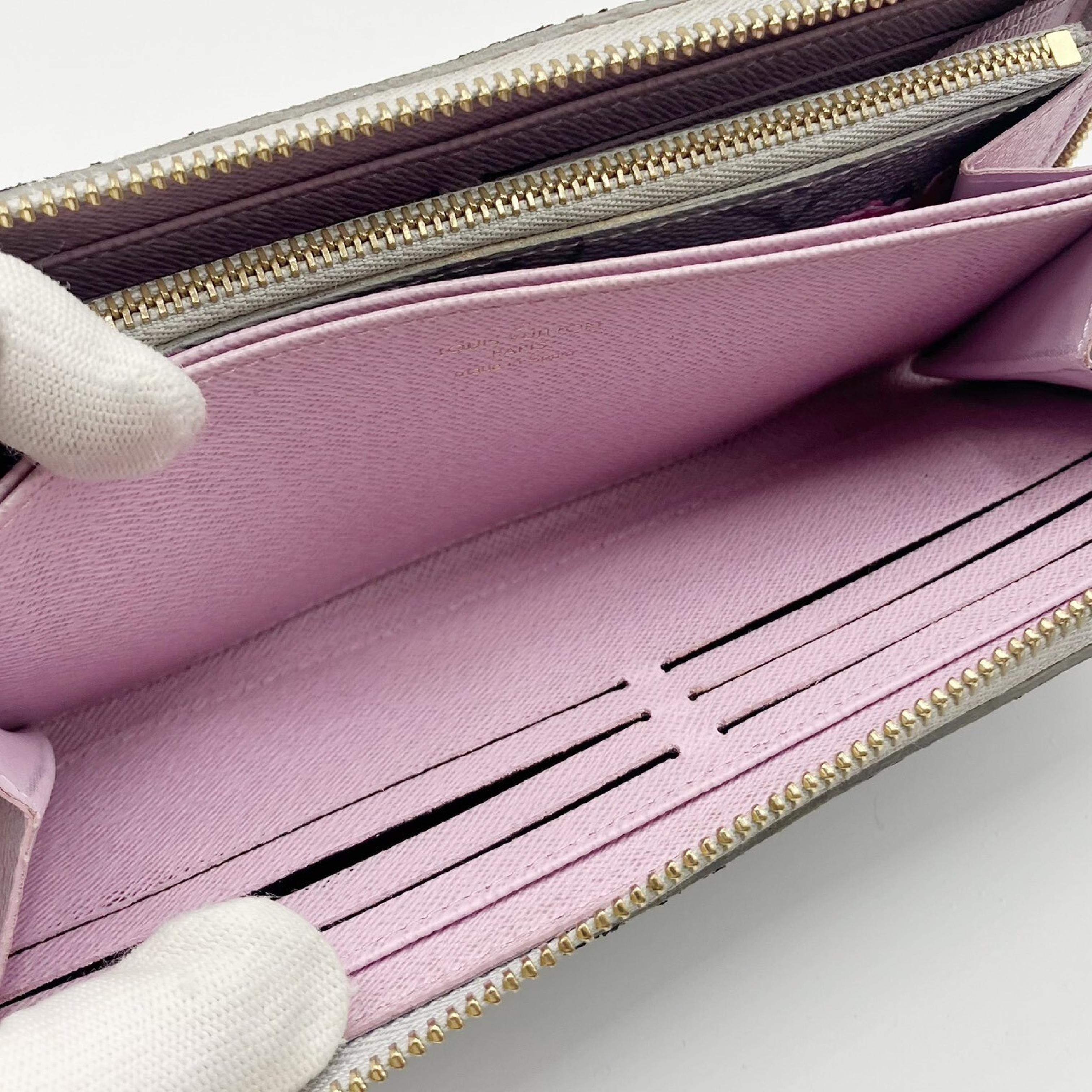 Zippy Wallet LV Garden Monogram Silver Long Wallet — view 9