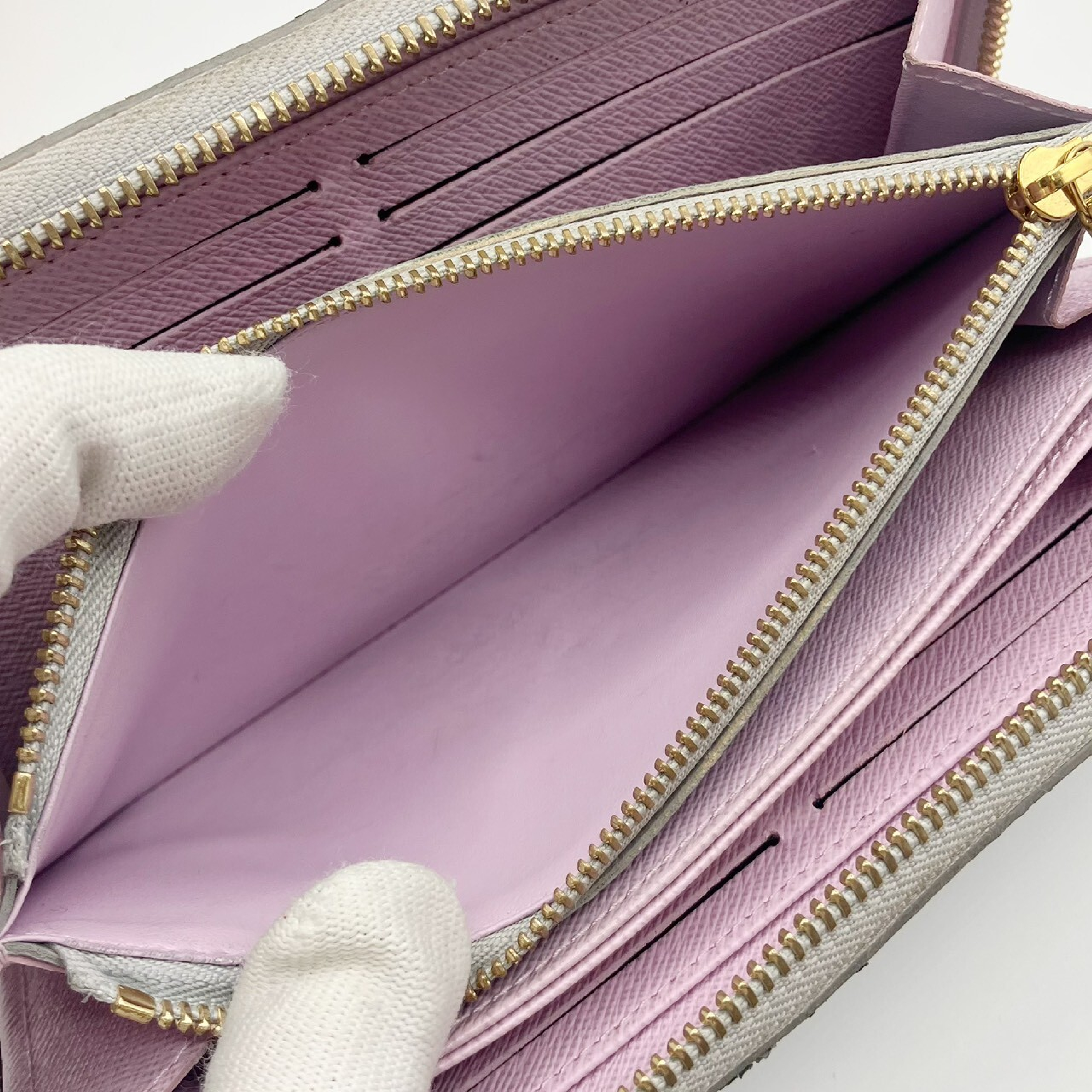 Zippy Wallet LV Garden Monogram Silver Long Wallet — view 10