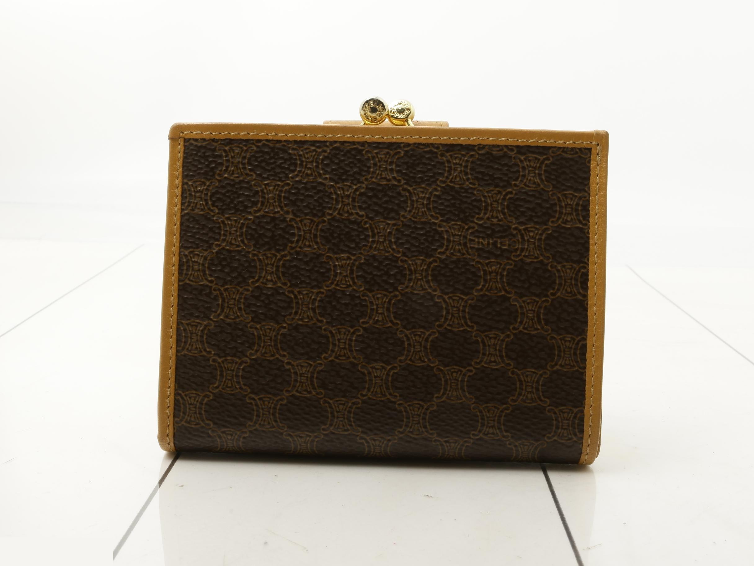 Macadam Bi-fold Leather Wallet with Clasp — view 2