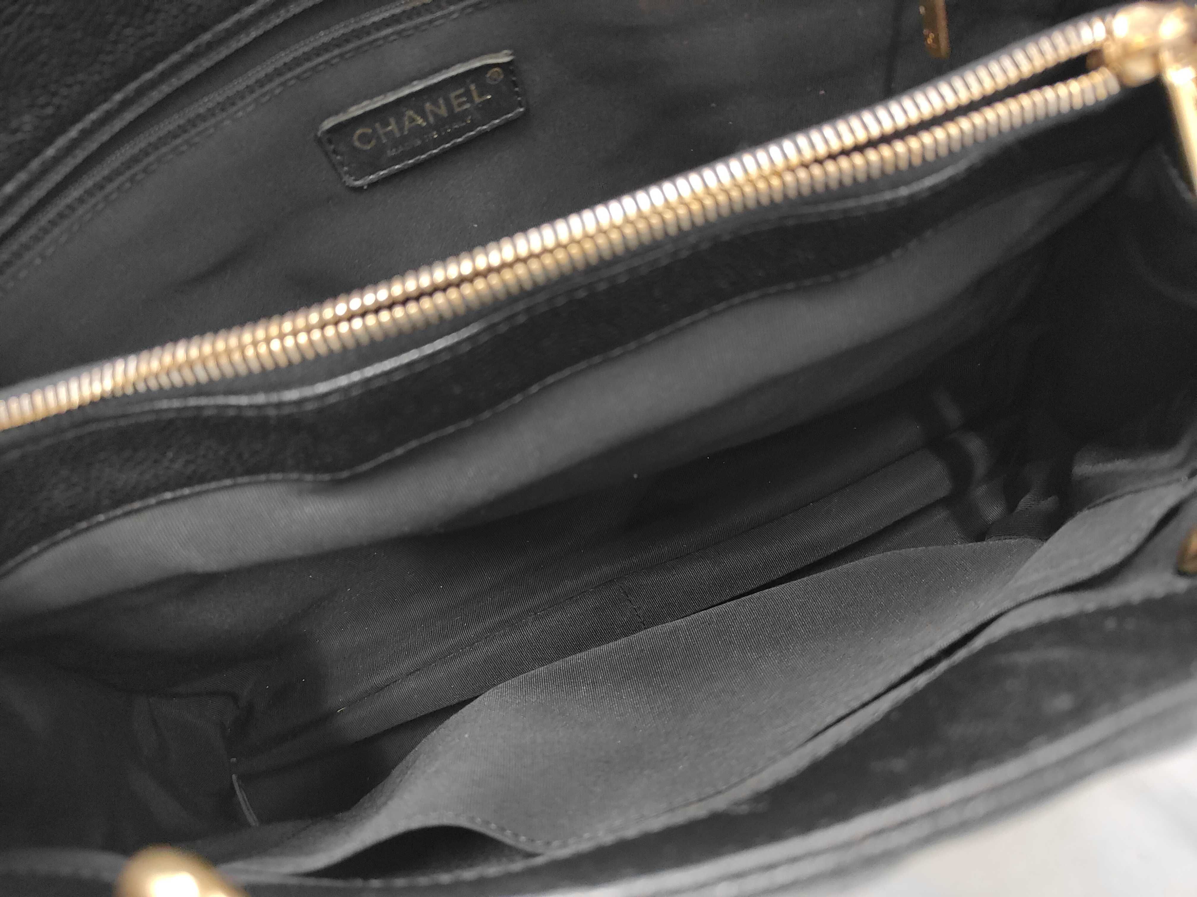 GST Caviar Skin Tote Bag with Gold Hardware (Serial Number 9) — view 8