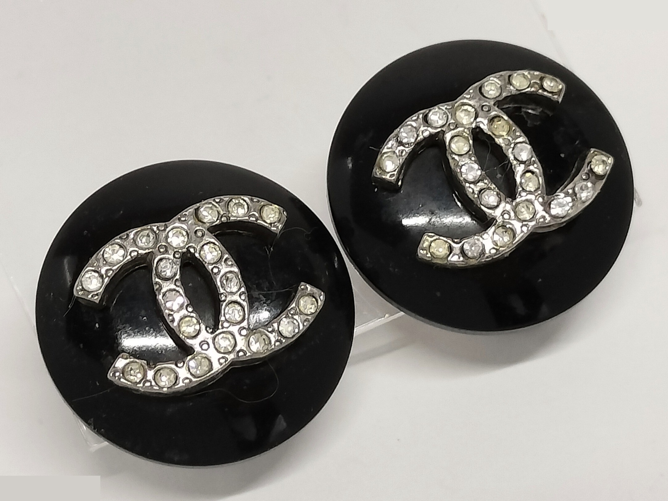 Coco Rhinestone Black Earrings — view 5
