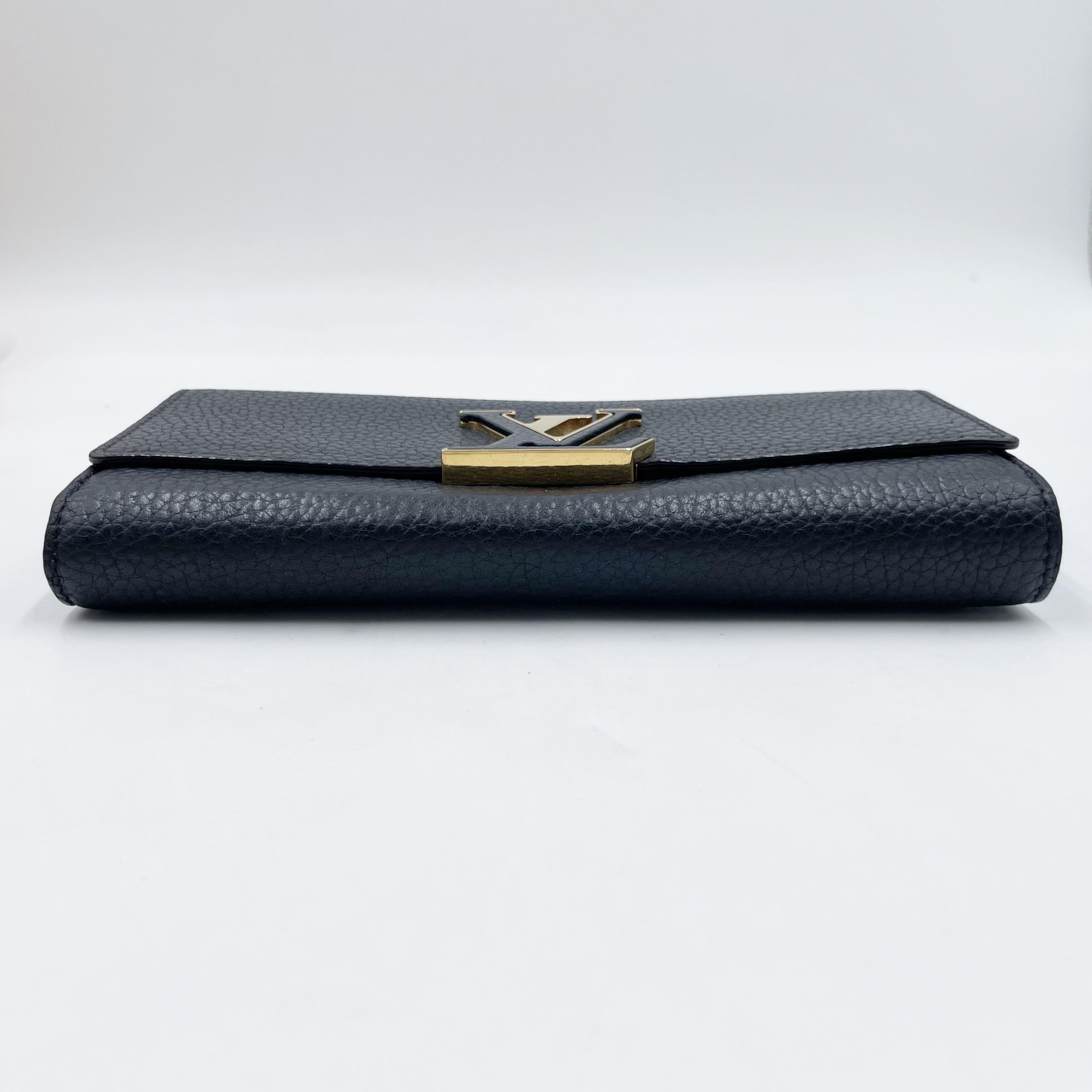 M61248 Louis Vuitton Portefeuille Capucine Black Grenard IC Wallet — view 3