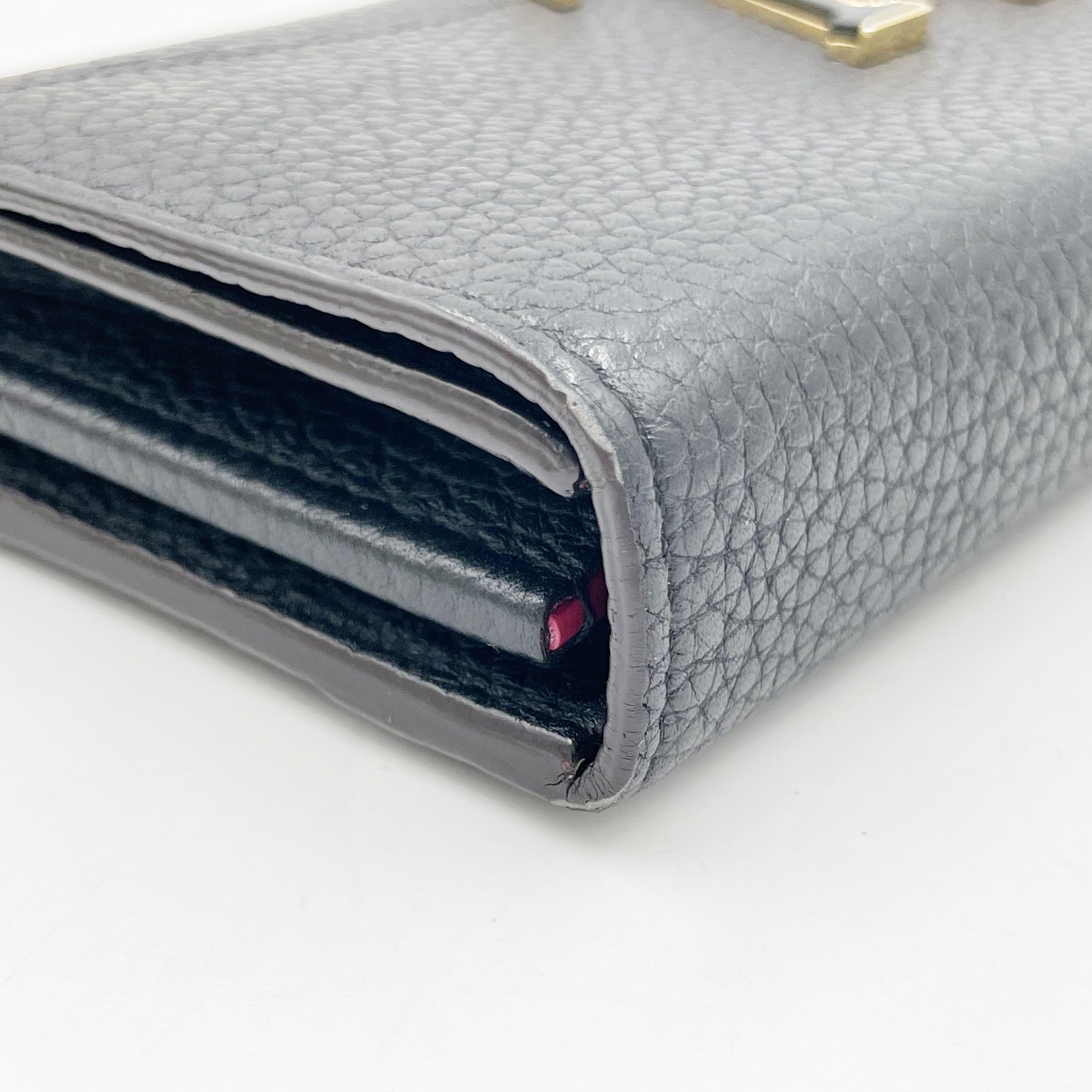 M61248 Louis Vuitton Portefeuille Capucine Black Grenard IC Wallet — view 4