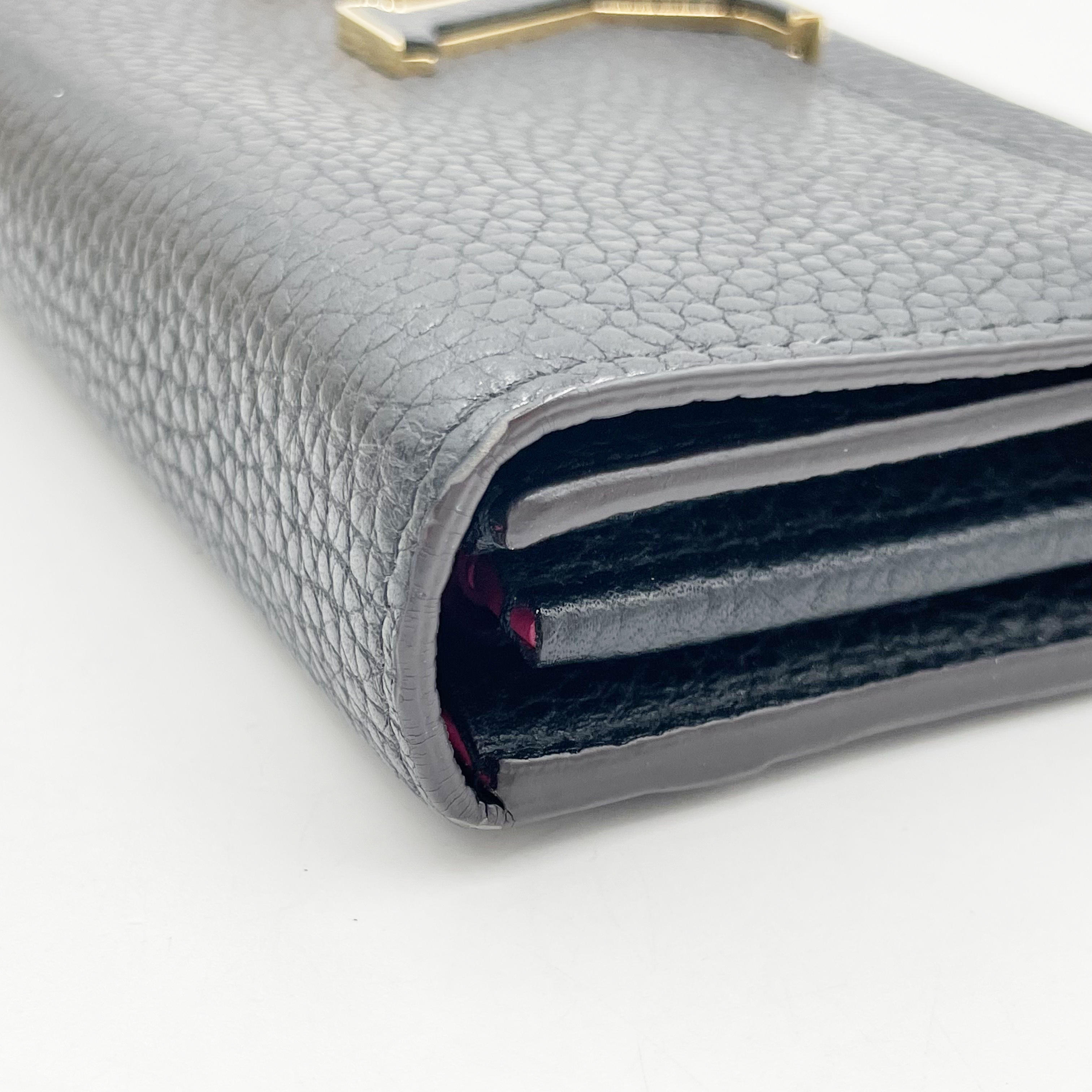 M61248 Louis Vuitton Portefeuille Capucine Black Grenard IC Wallet — view 5