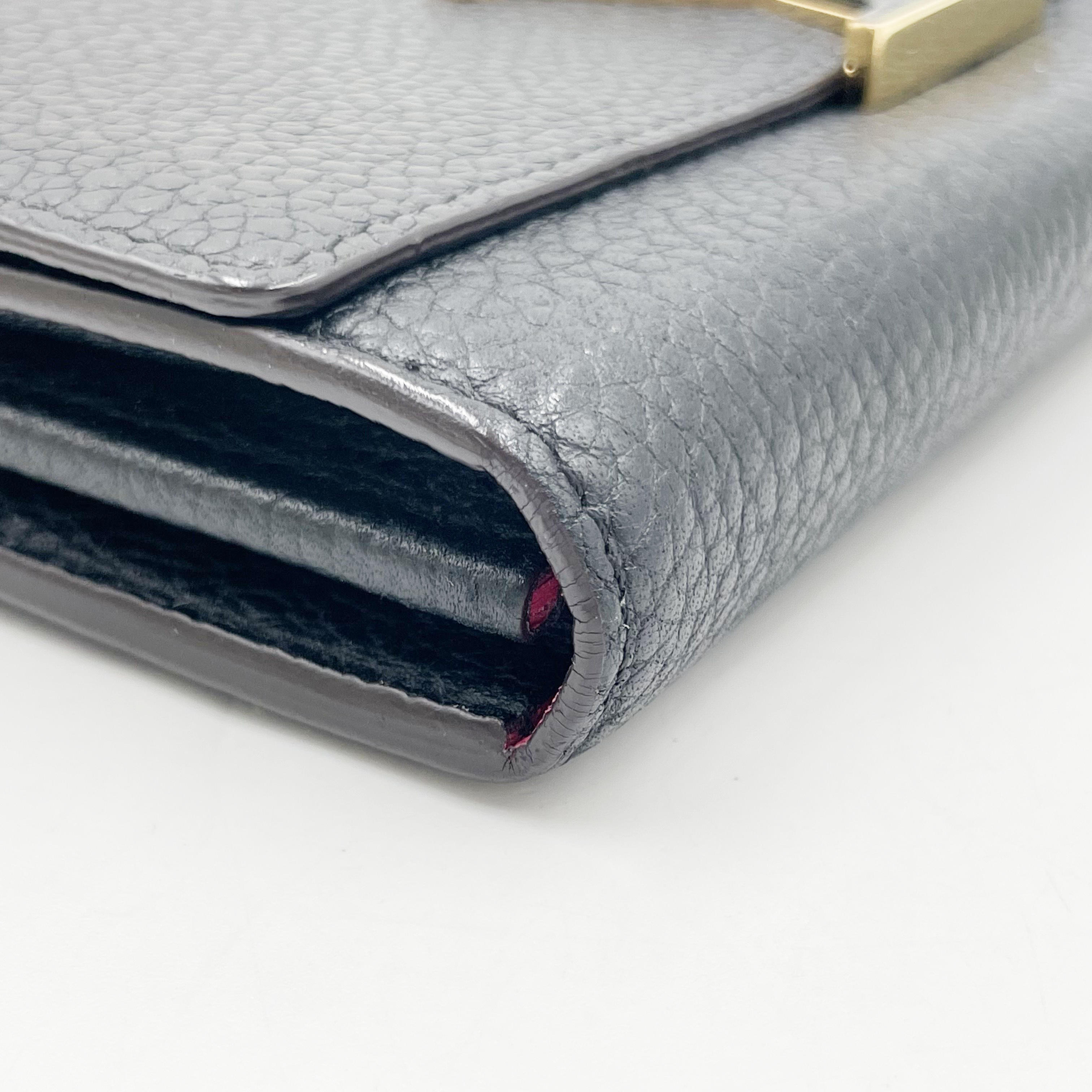 M61248 Louis Vuitton Portefeuille Capucine Black Grenard IC Wallet — view 6