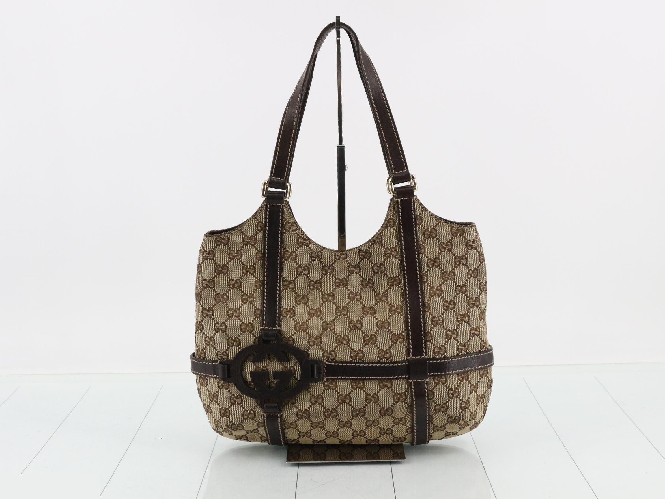 GG canvas interlocking G belt hobo semi-shoulder bag