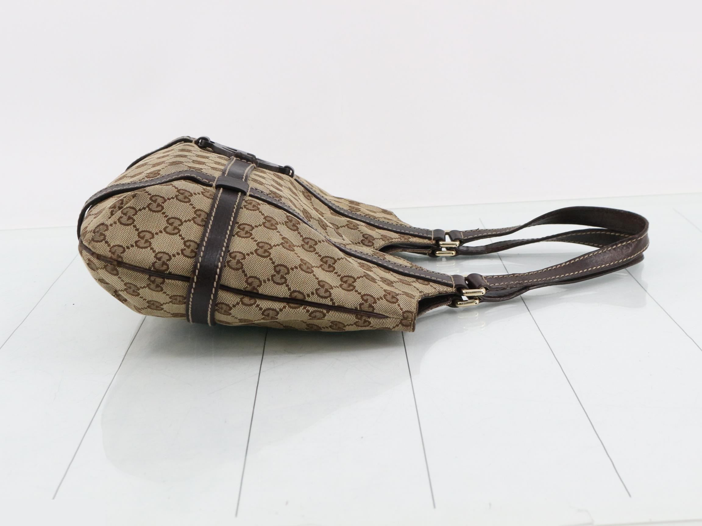 GG canvas interlocking G belt hobo semi-shoulder bag — view 3