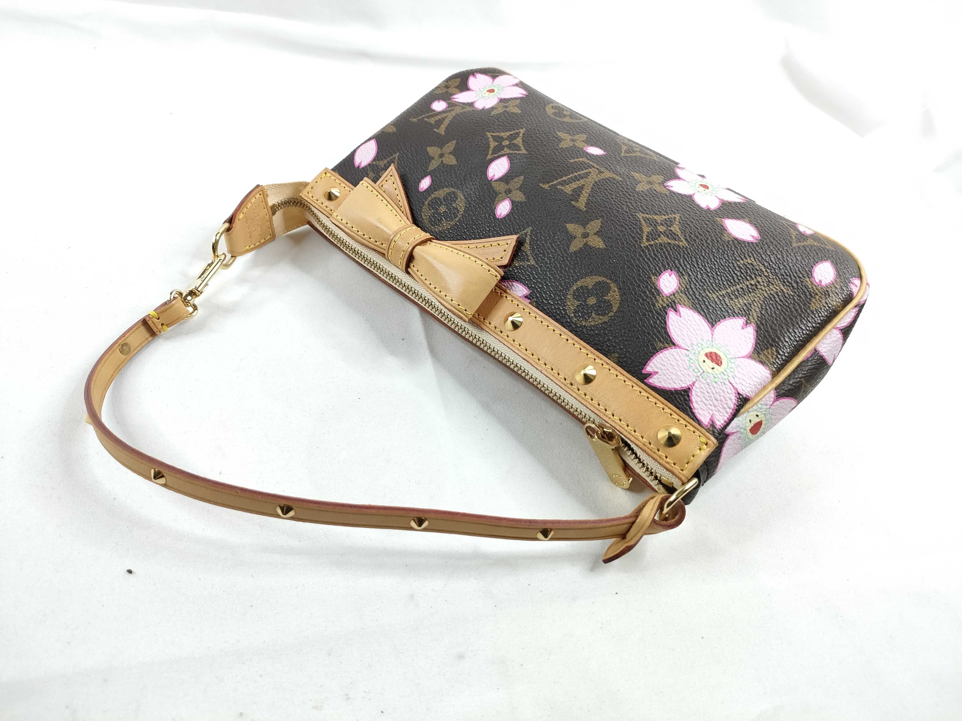 Monogram M92006 Monogram Cherry Blossom Pochette Accessoires Marron Pouch — view 6