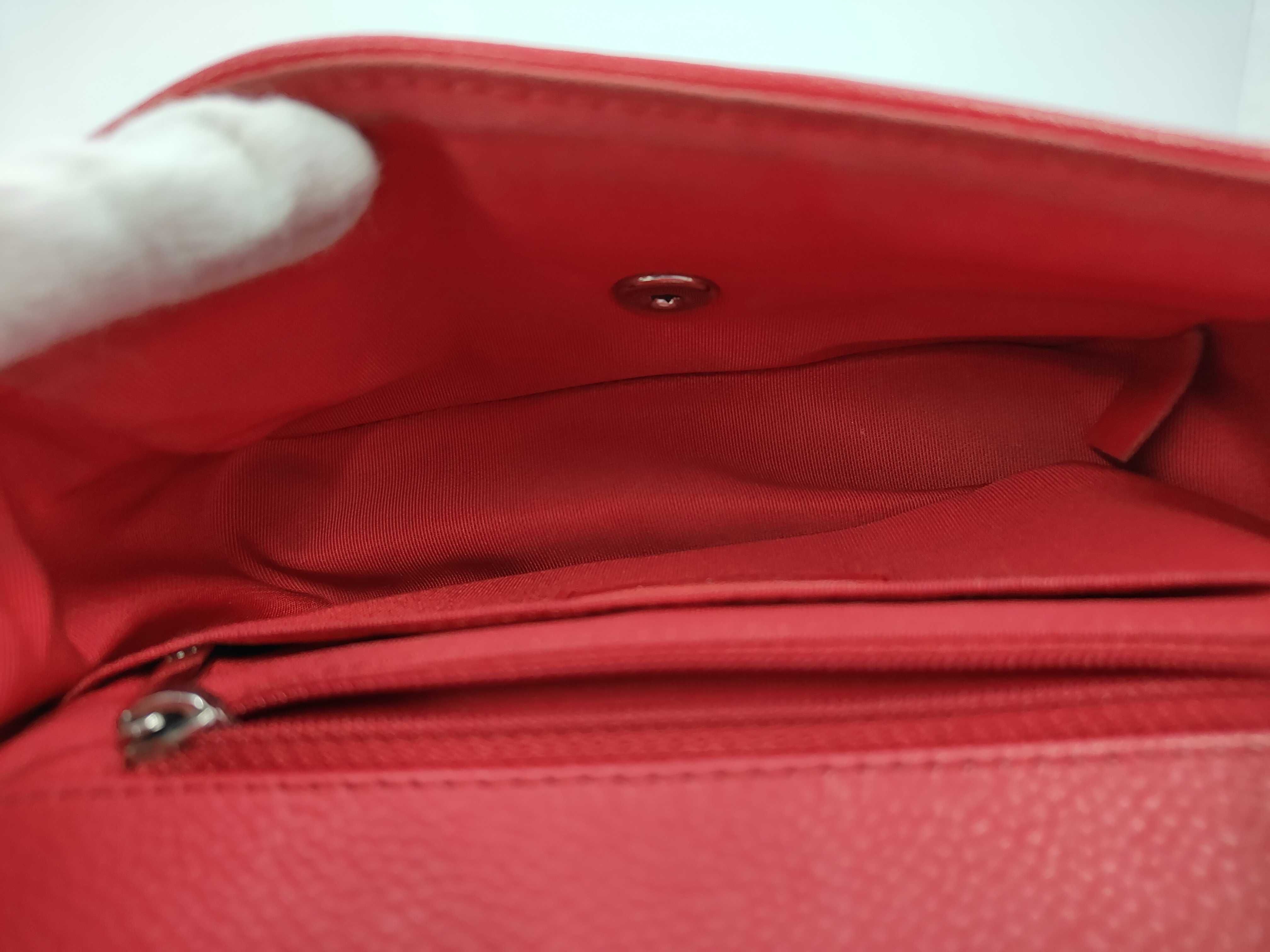 V-stitch Mini Chain Shoulder Bag, Caviar Red, SS Shoulder Bag — view 8
