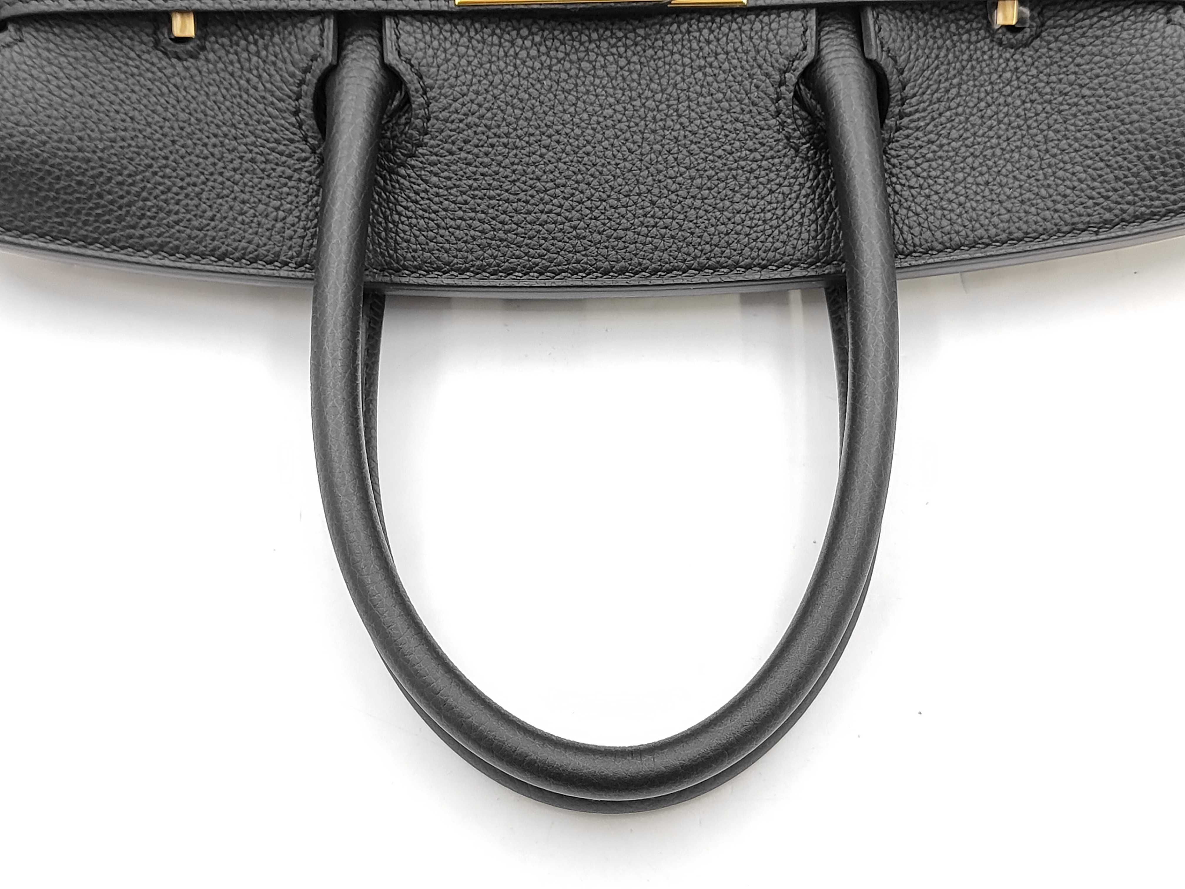 Birkin 30 Togo Black Gold Hardware G Stamp Handbag — view 3