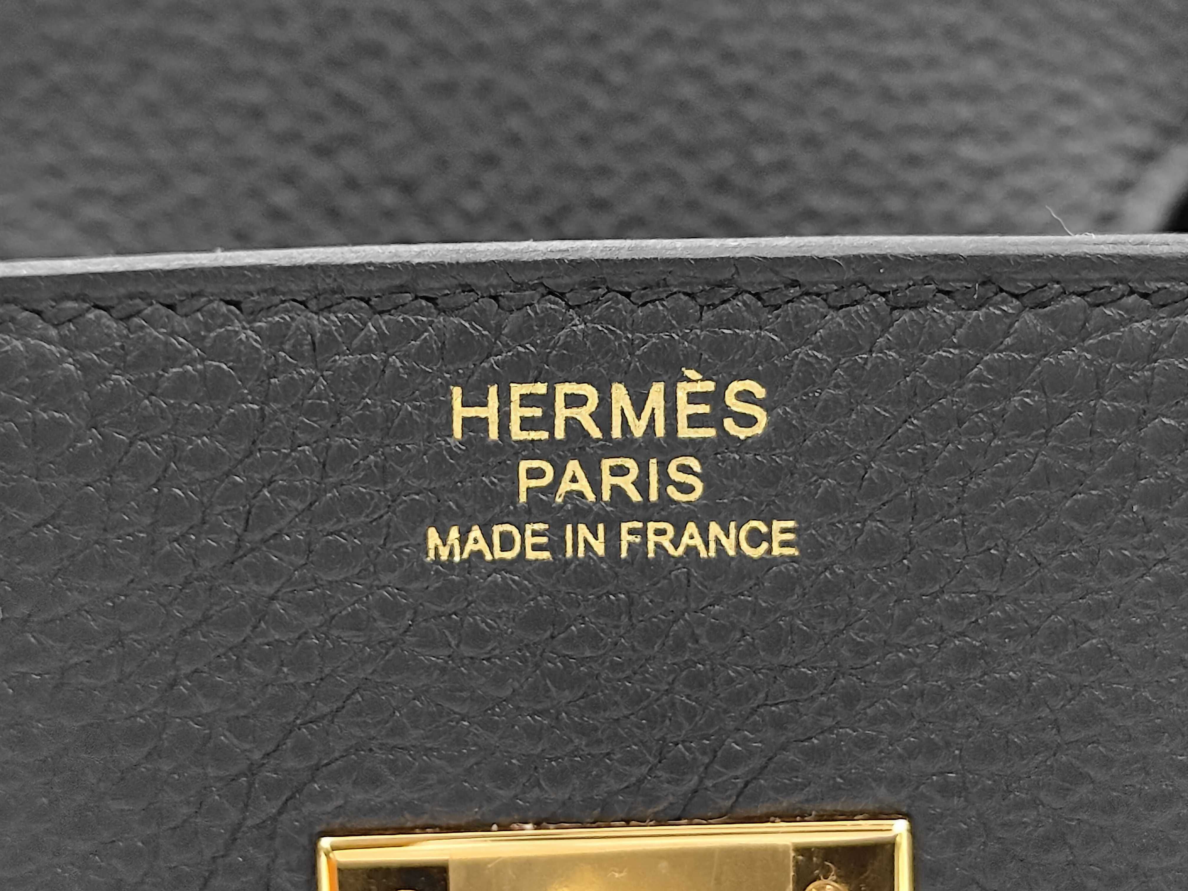 Birkin 30 Togo Black Gold Hardware G Stamp Handbag — view 10