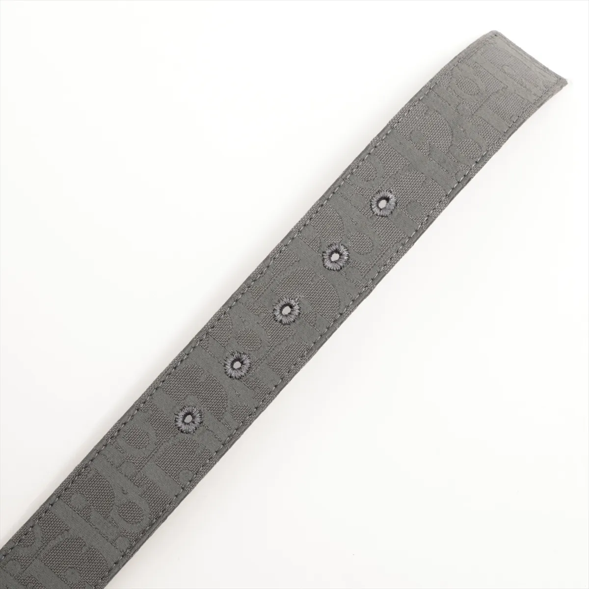 Oblique Belt 90 Canvas x Leather Gray — view 3