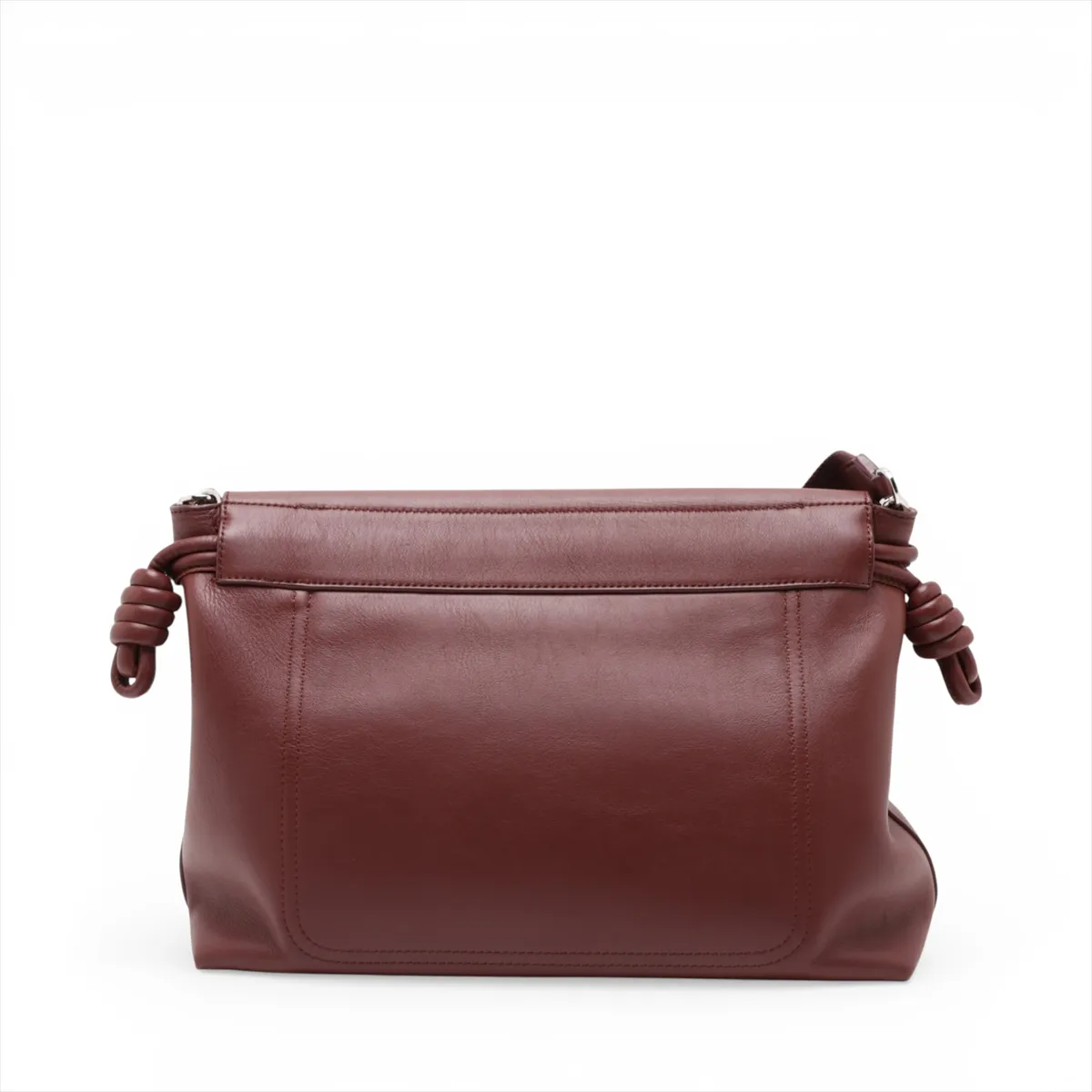Flamenco Satchel Leather Shoulder Bag Brown — view 2
