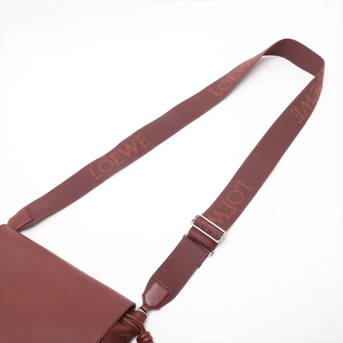Flamenco Satchel Leather Shoulder Bag Brown — view 5