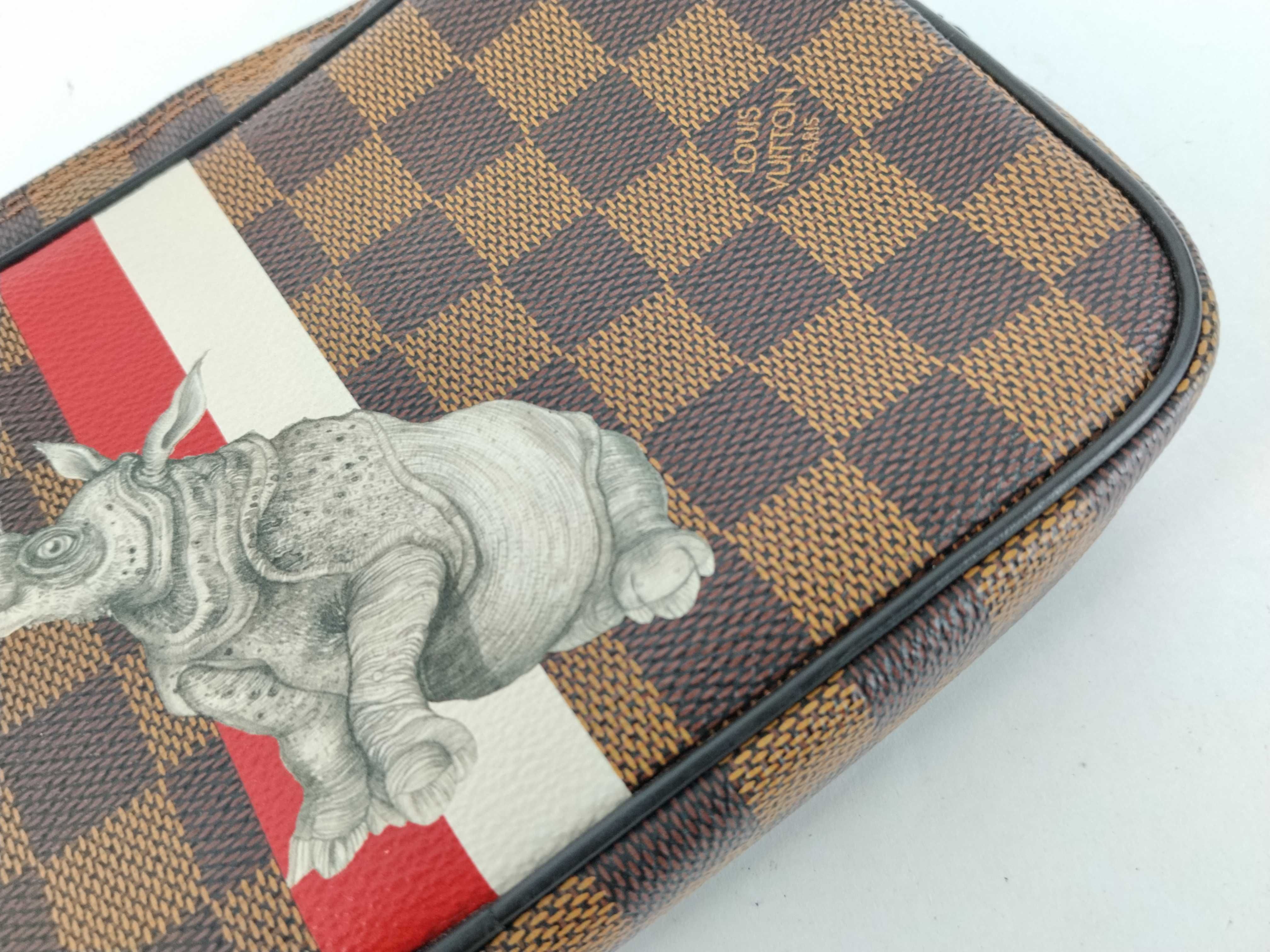 Damier Louis Vuitton Pochette Volga Chapman N63350 Damier Savannah RI3196 Second Bag — view 9