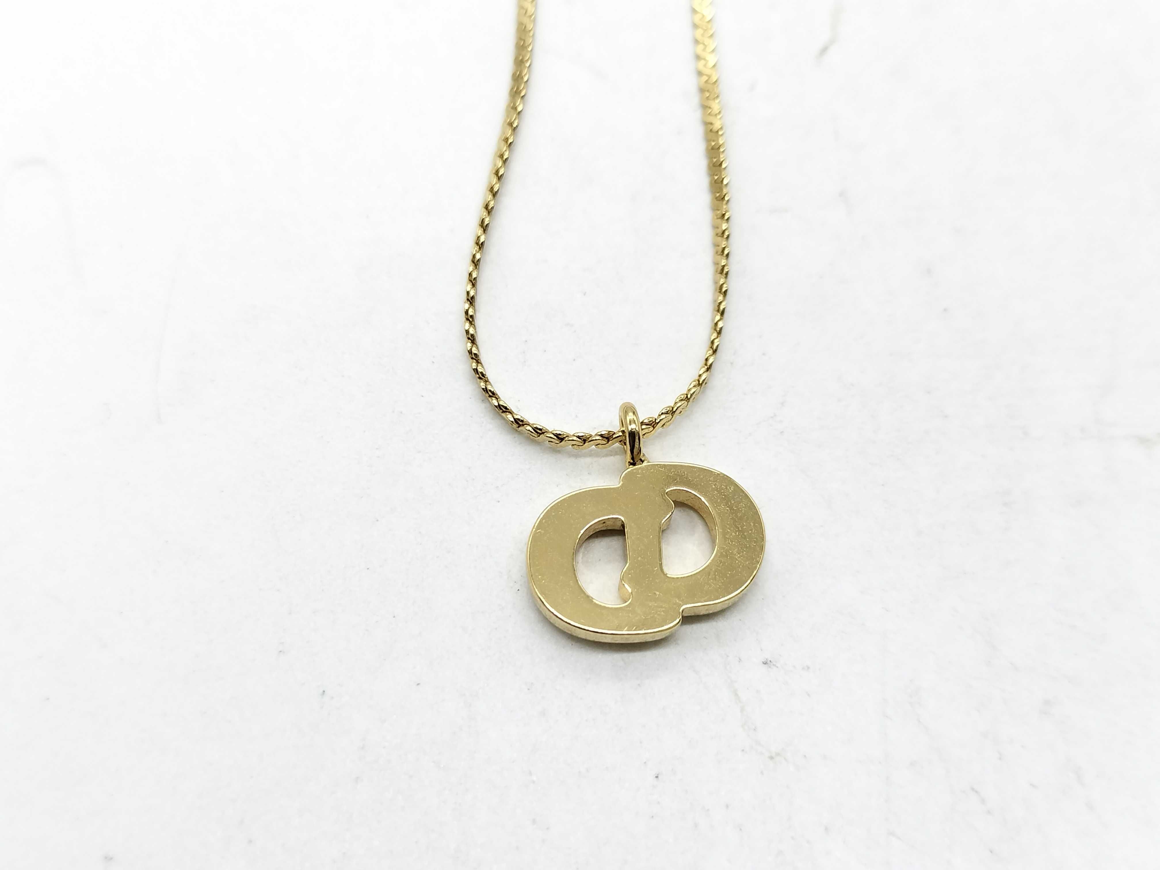 CD logo gold plated necklace — view 2