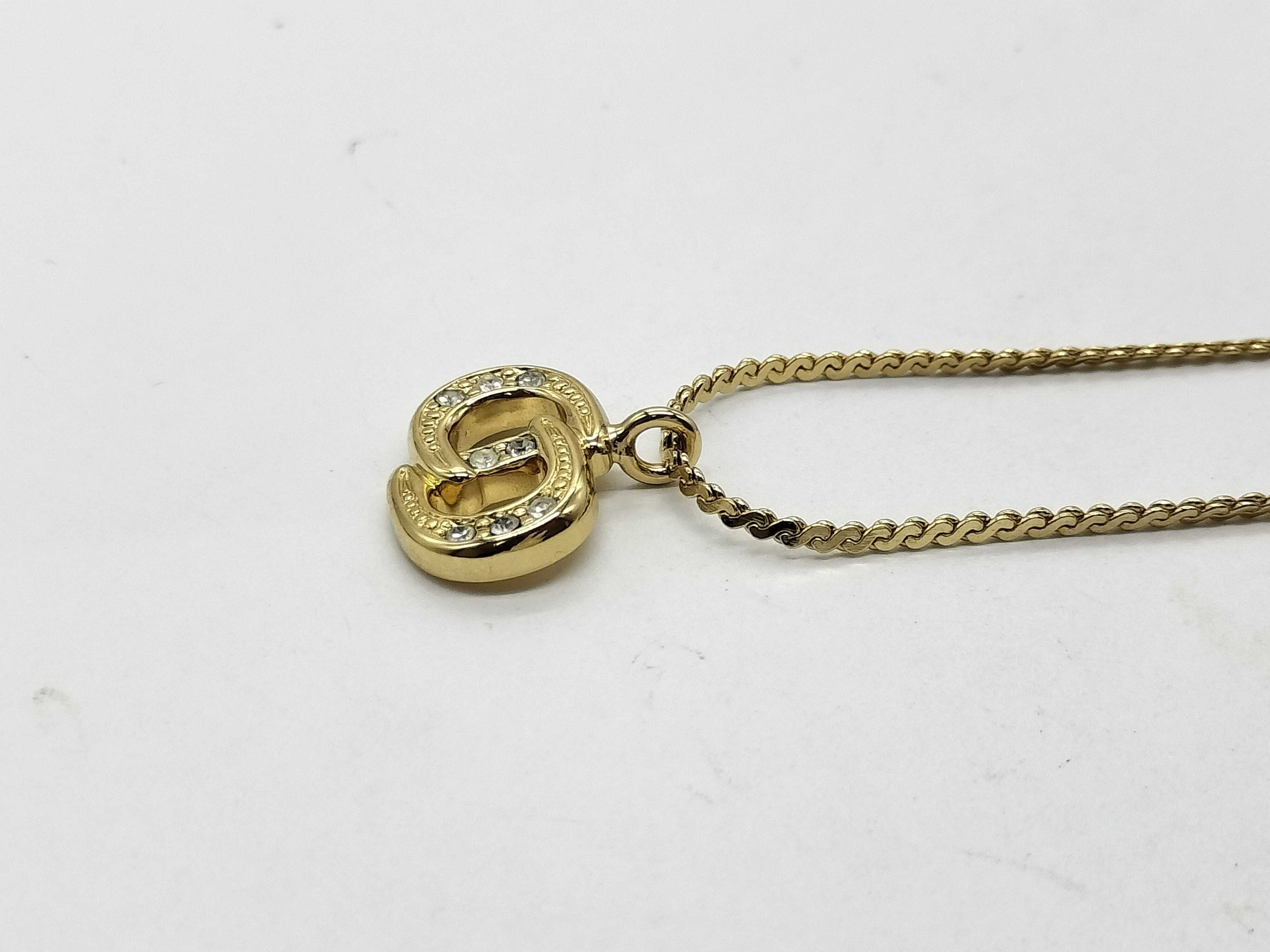 CD logo gold plated necklace — view 3