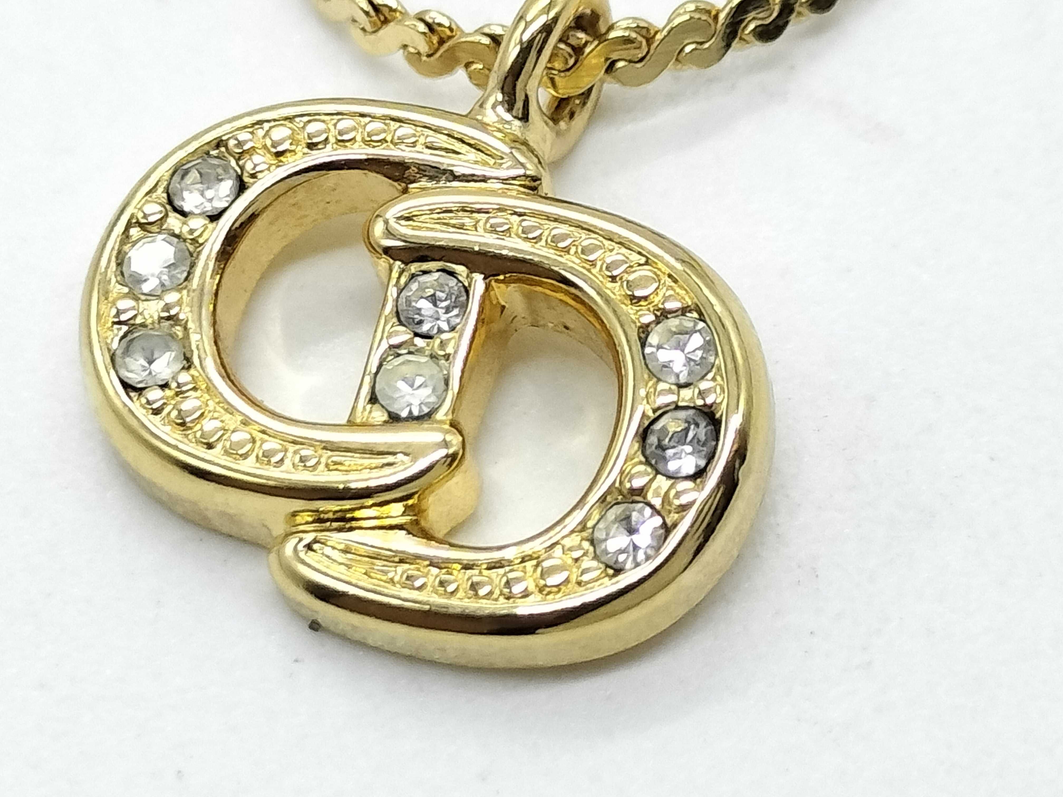 CD logo gold plated necklace — view 7