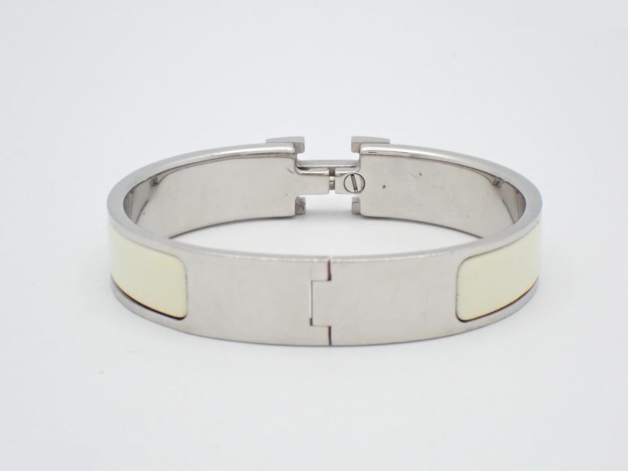 Click H bracelet, wrist circumference approximately 15.5 cm, enamel, G stamp, ivory. — view 2