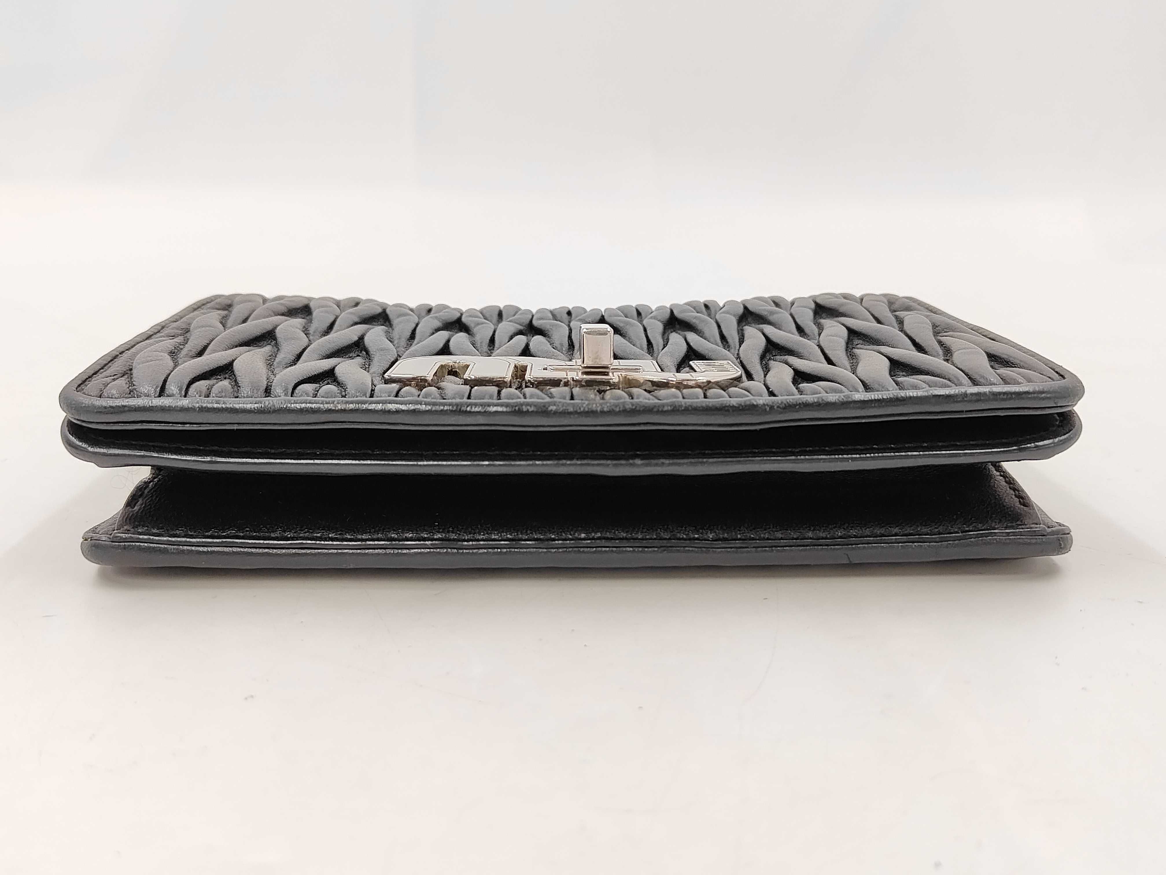 Matelassé Chain Shoulder Bag, Black Shoulder Bag — view 6