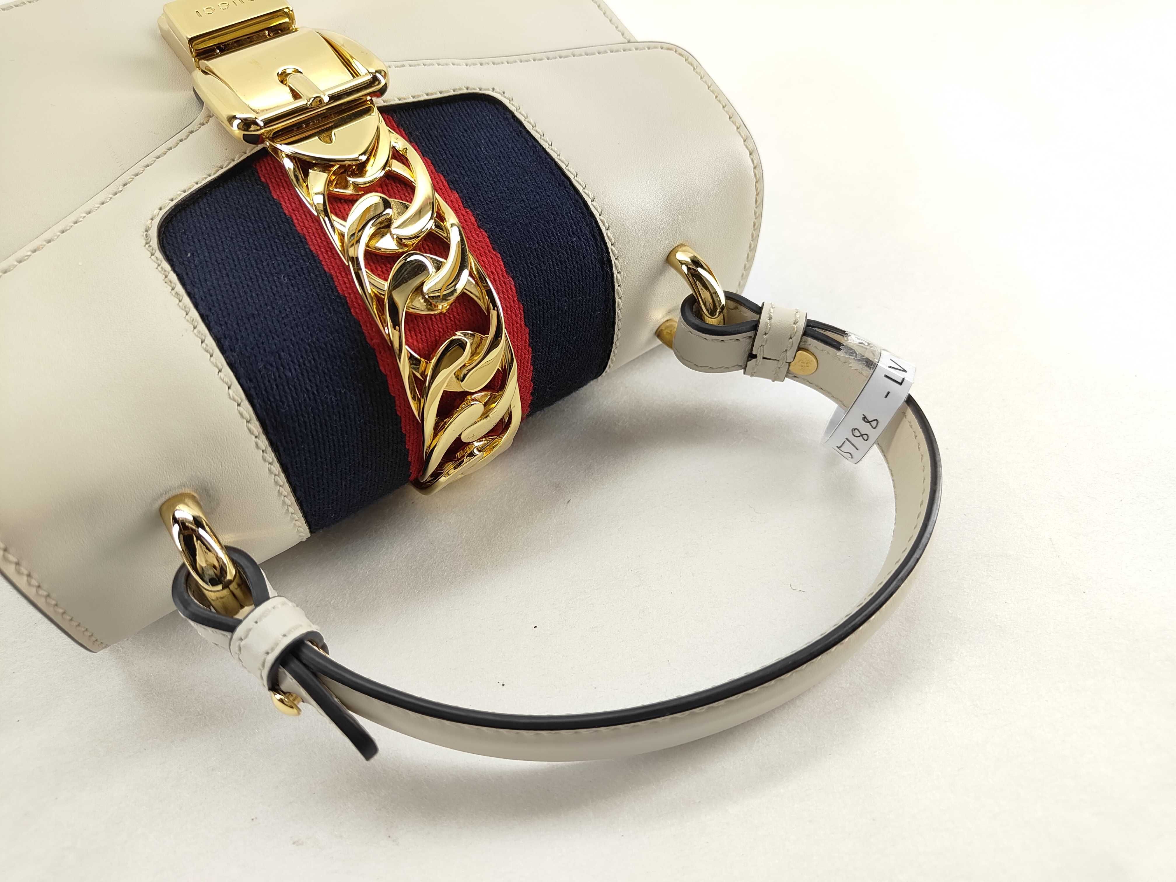 PH- Sylvie White Leather Shoulder Bag (Handbag) — view 3