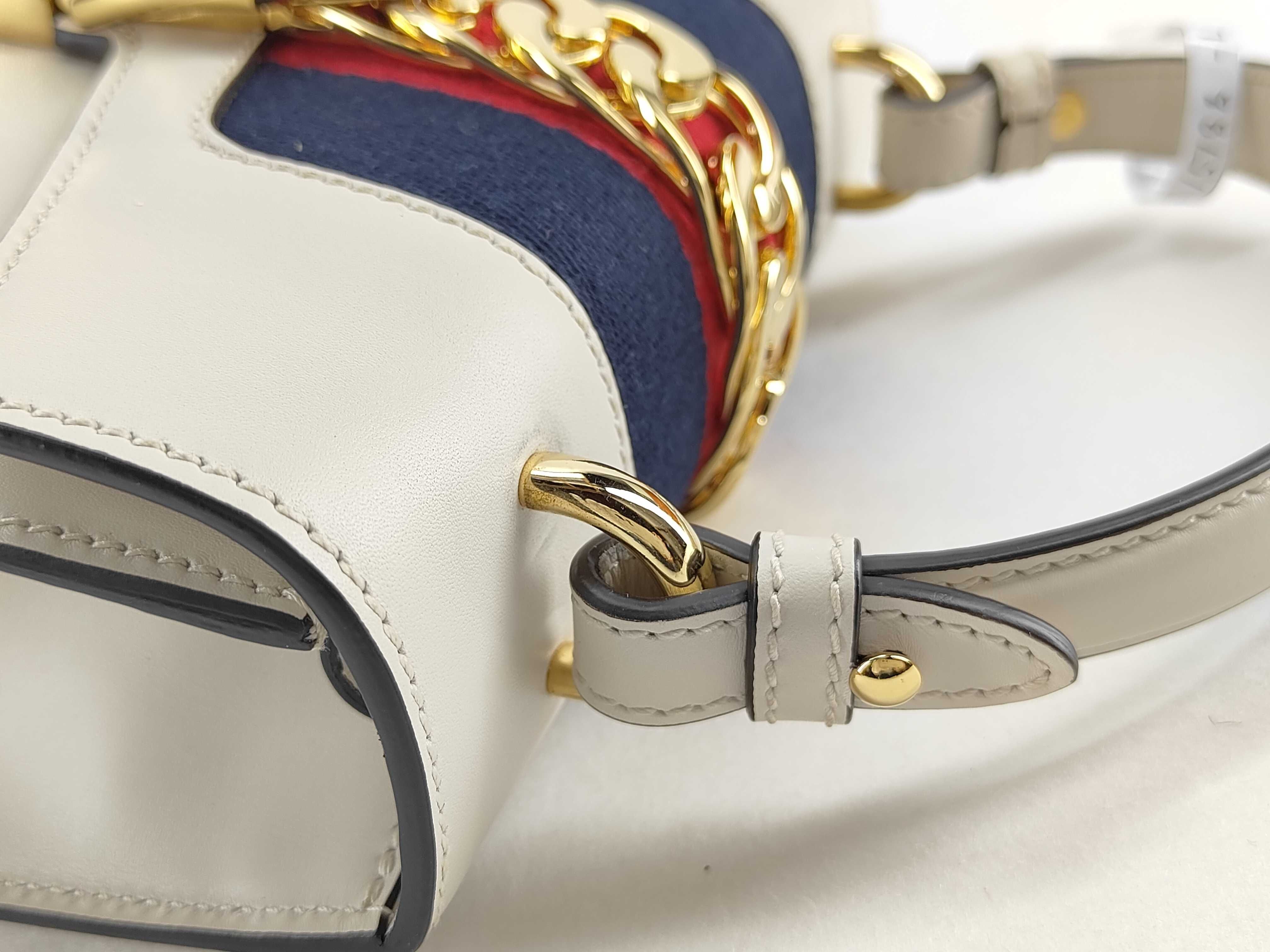PH- Sylvie White Leather Shoulder Bag (Handbag) — view 5