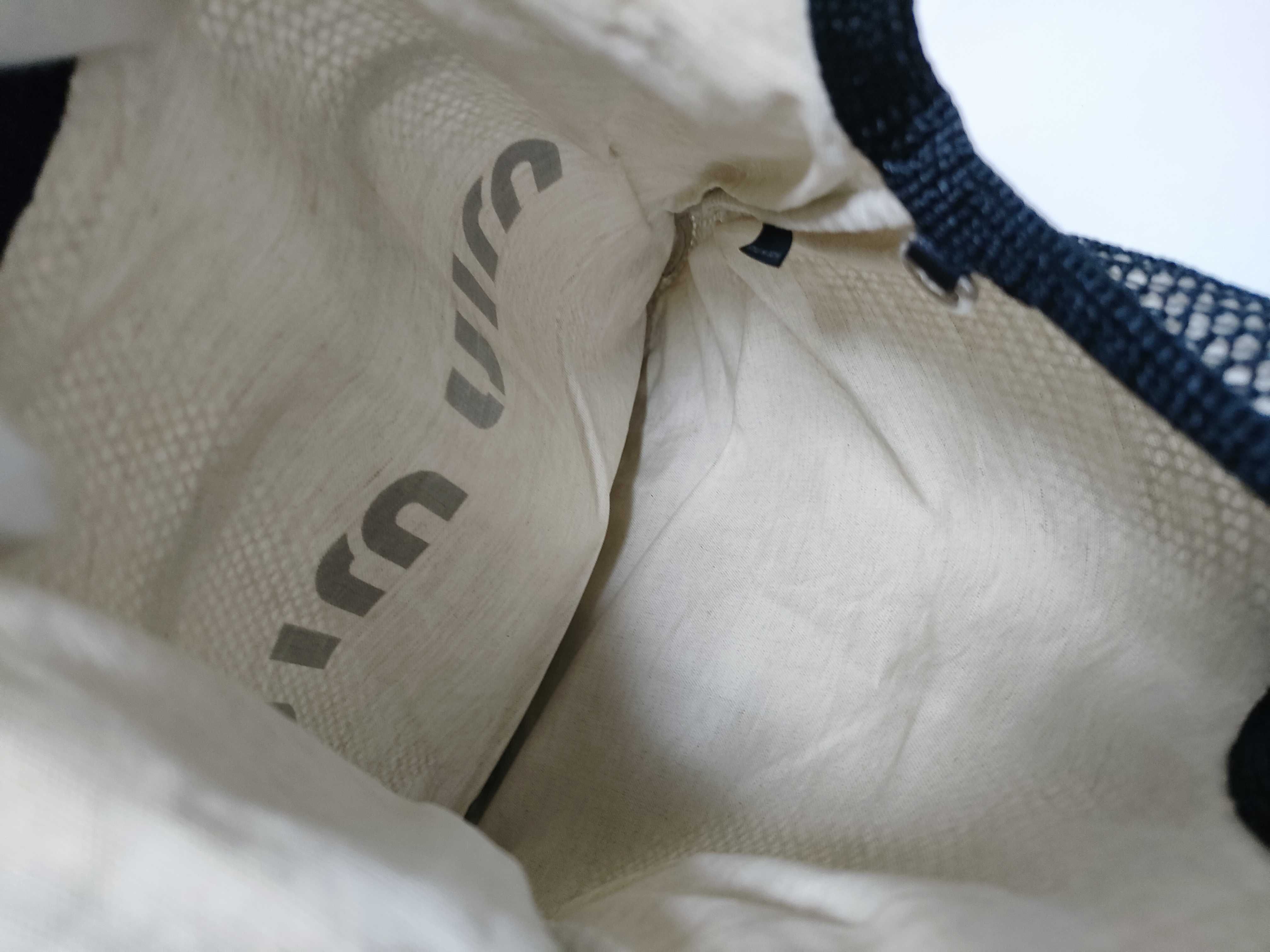 Ivy Raffia x Linen Tote Bag, Black x White Tote Bag — view 9