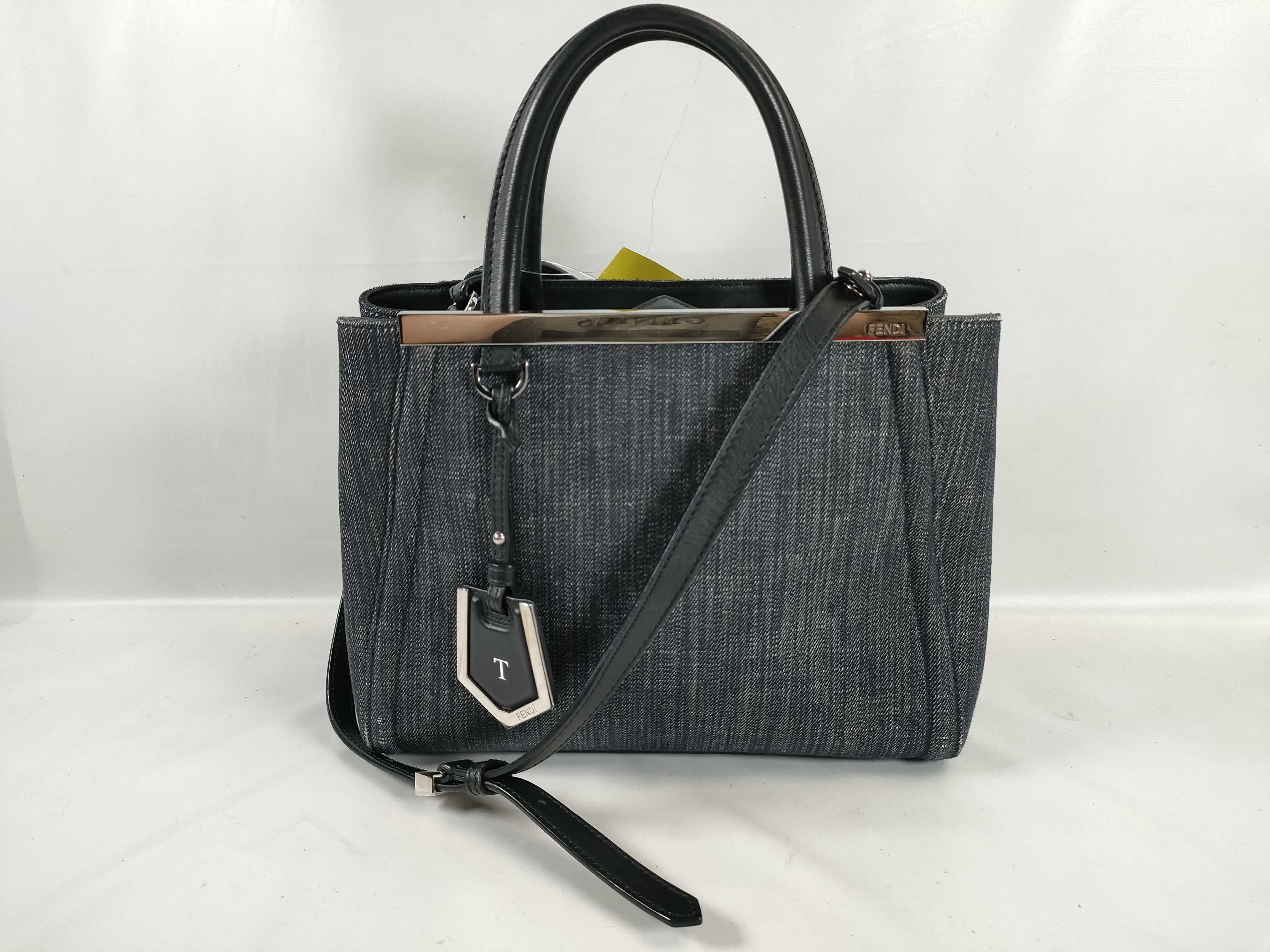Petite 2Jours Denim & Leather 2-Way Handbag 8BH253