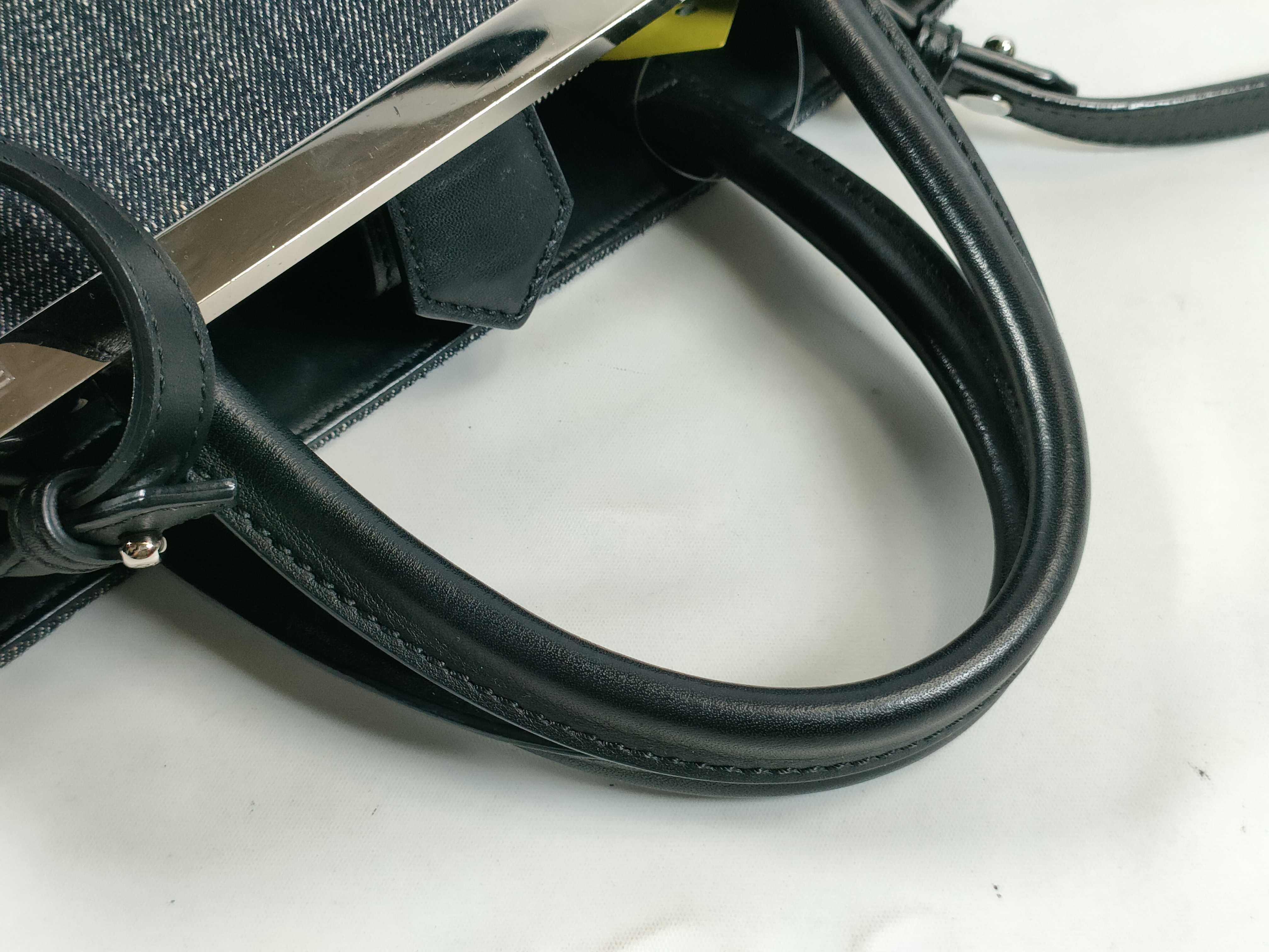 Petite 2Jours Denim & Leather 2-Way Handbag 8BH253 — view 3