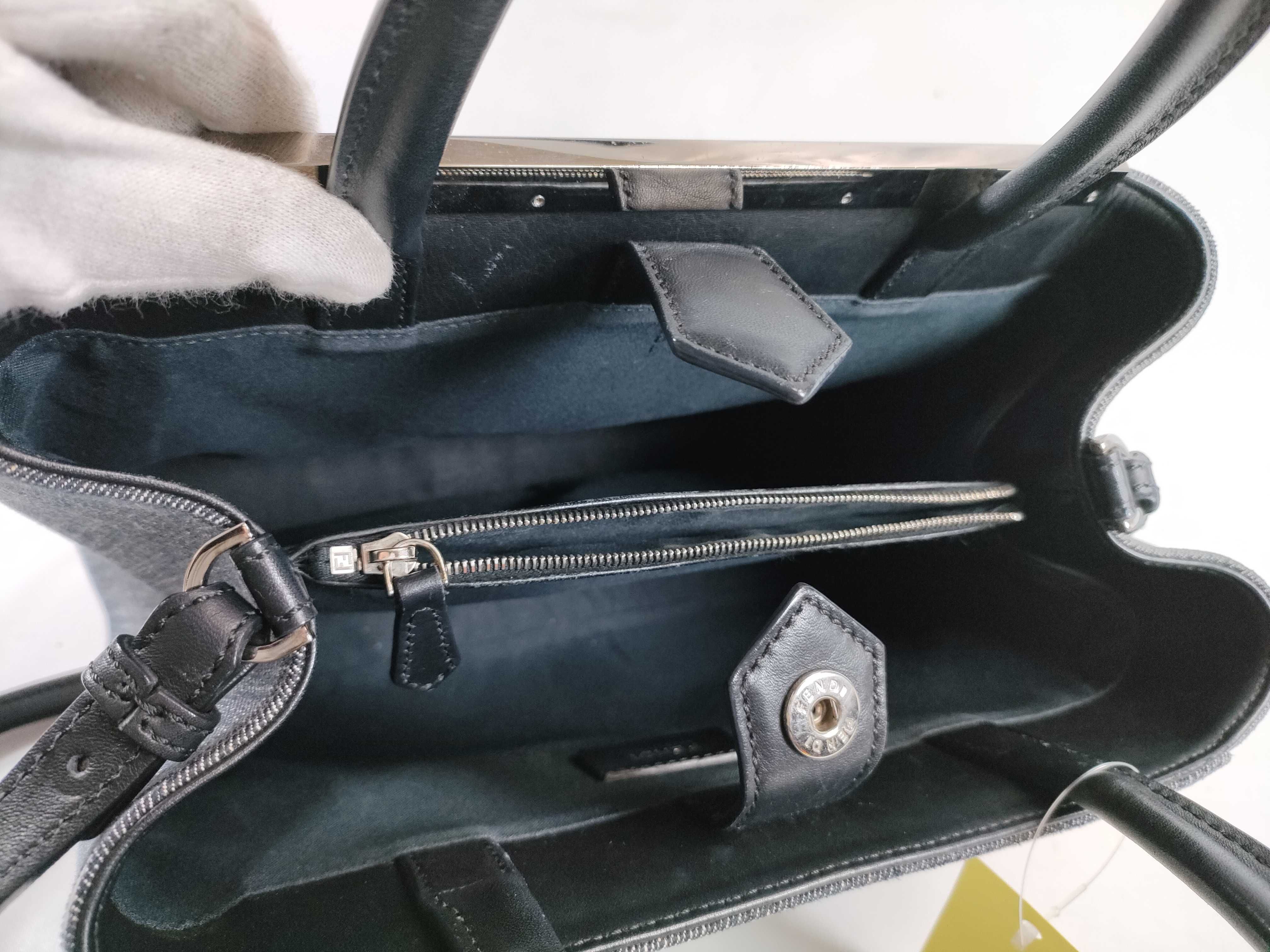 Petite 2Jours Denim & Leather 2-Way Handbag 8BH253 — view 7