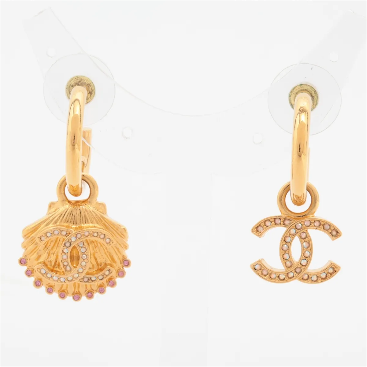 Cocomark A23C Earrings (for both ears) GP x Rhinestone Gold — view 2