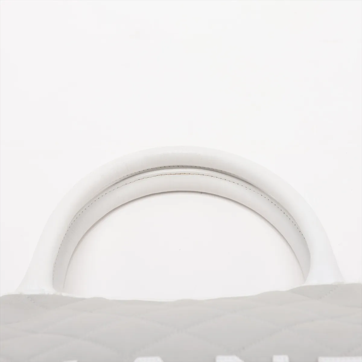 Sport Line Canvas x Leather Tote Bag, Gray x White, Silver Hardware, Item No. 6482782 (Serial Number 6) — view 6