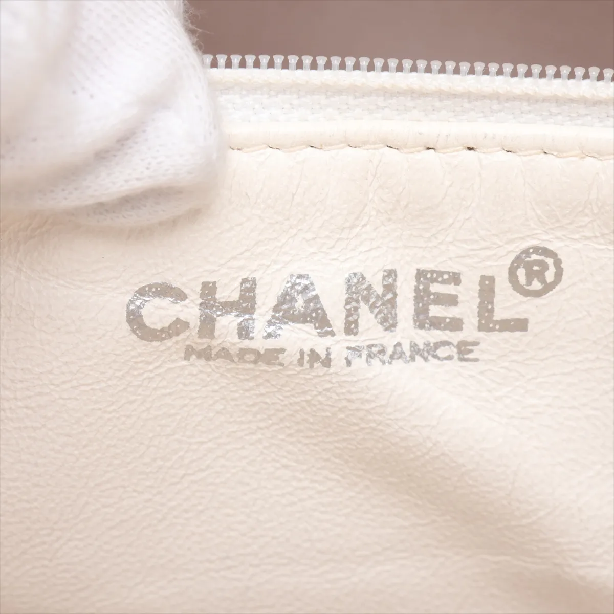 Sport Line Canvas x Leather Tote Bag, Gray x White, Silver Hardware, Item No. 6482782 (Serial Number 6) — view 10