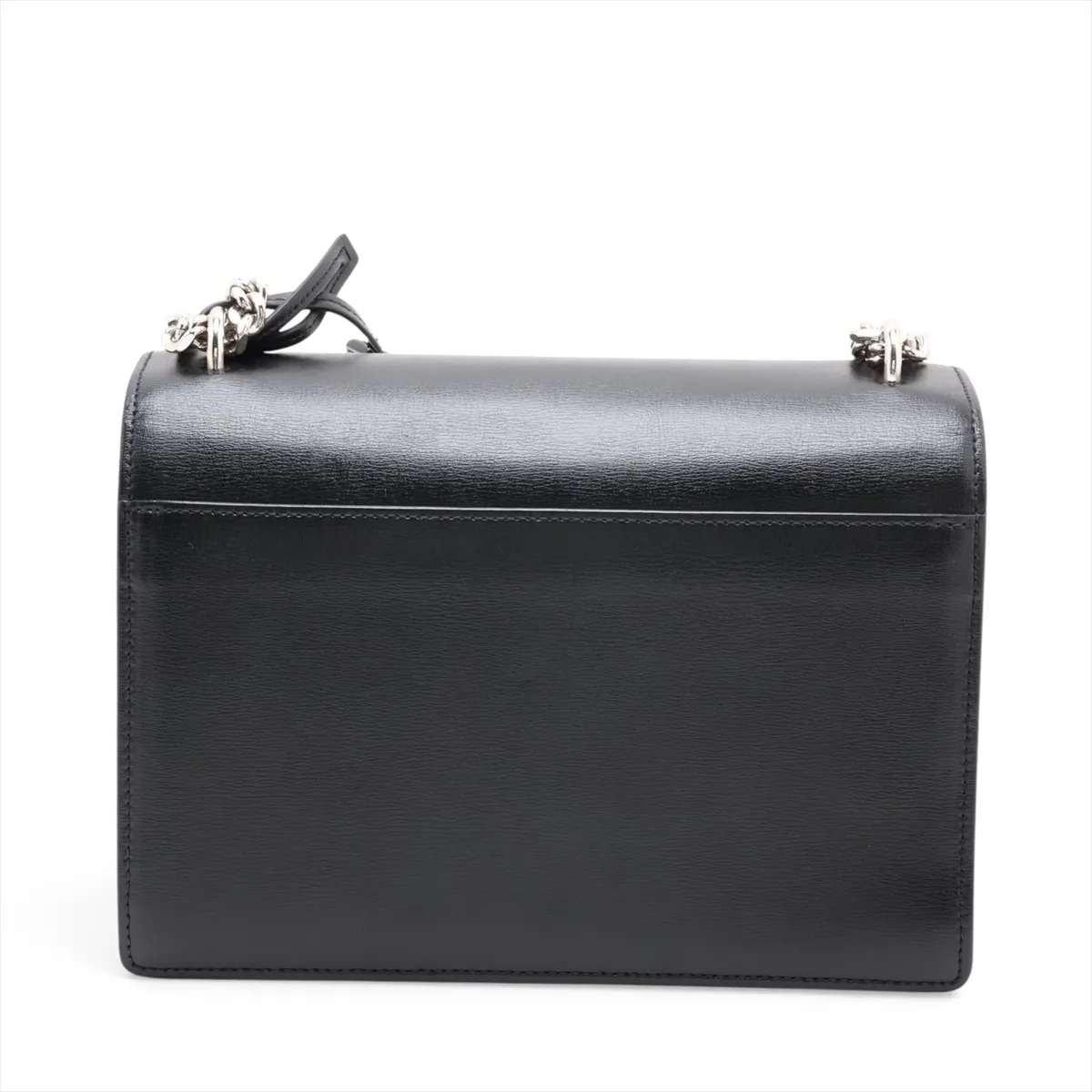 Sunset 442906 Leather Chain Shoulder Bag, Black — view 2