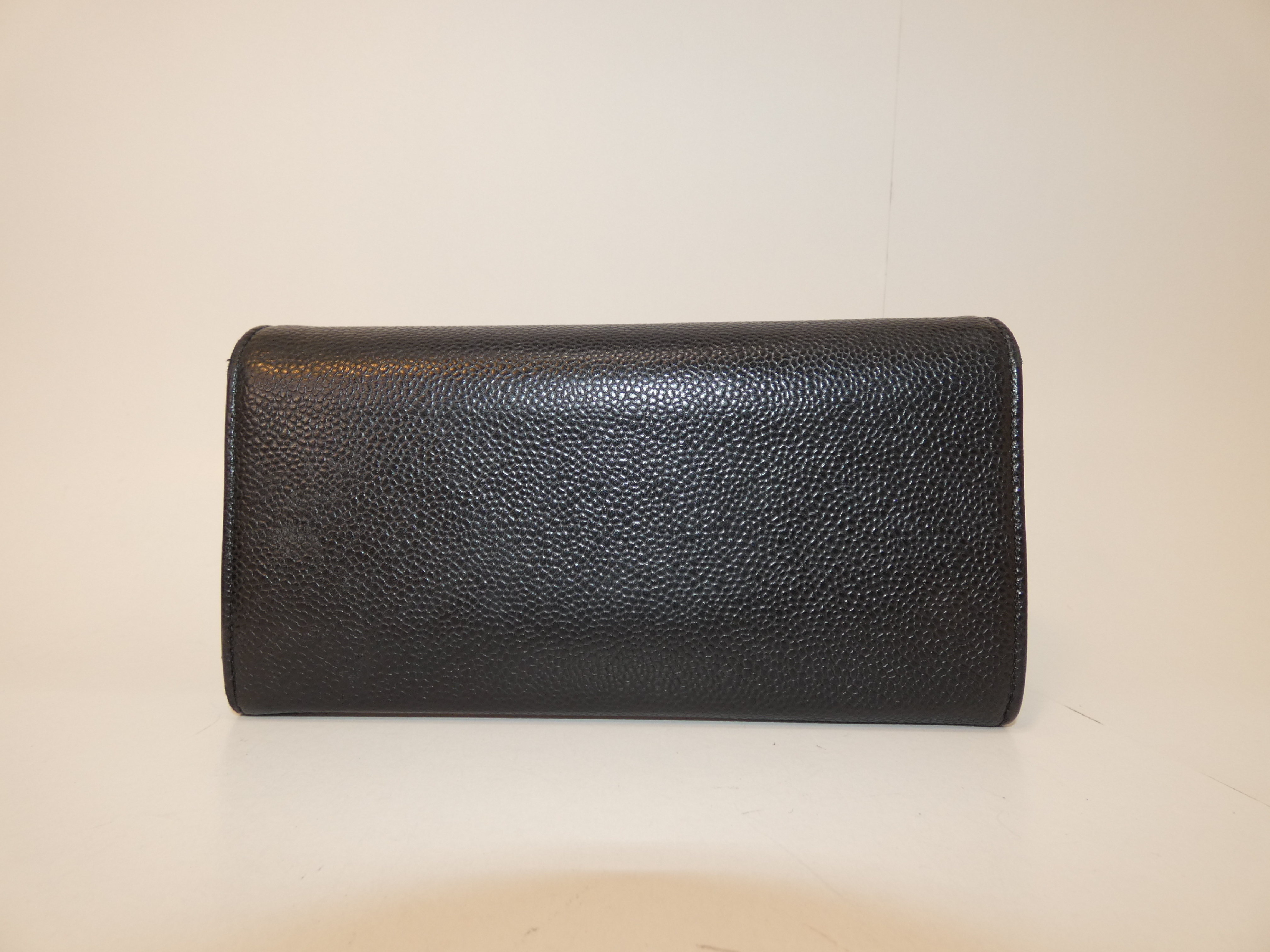 Coco Caviar Skin Black Long Wallet — view 2