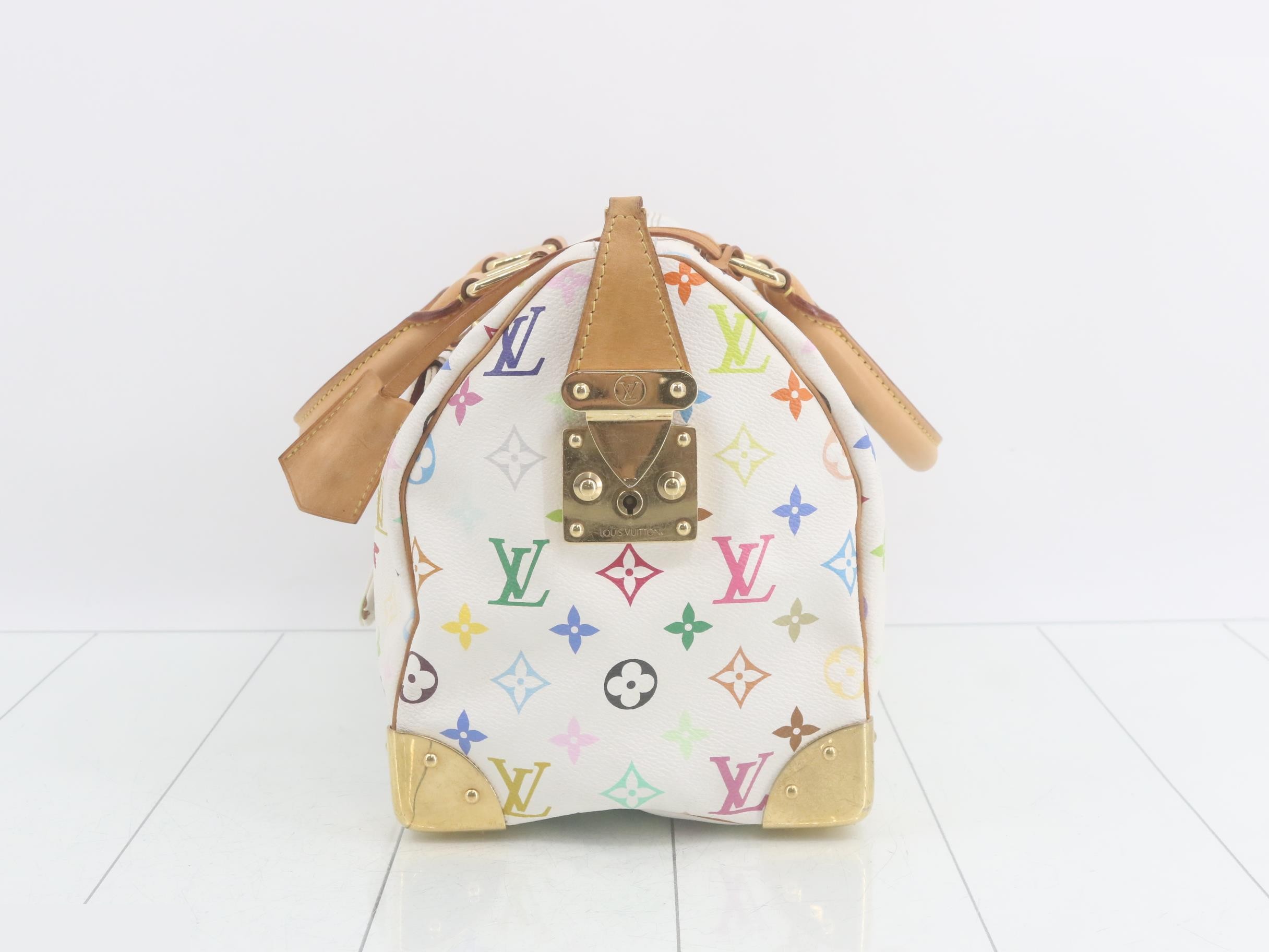 Monogram Multicolor Speedy 30 Blanc Handbag — view 3