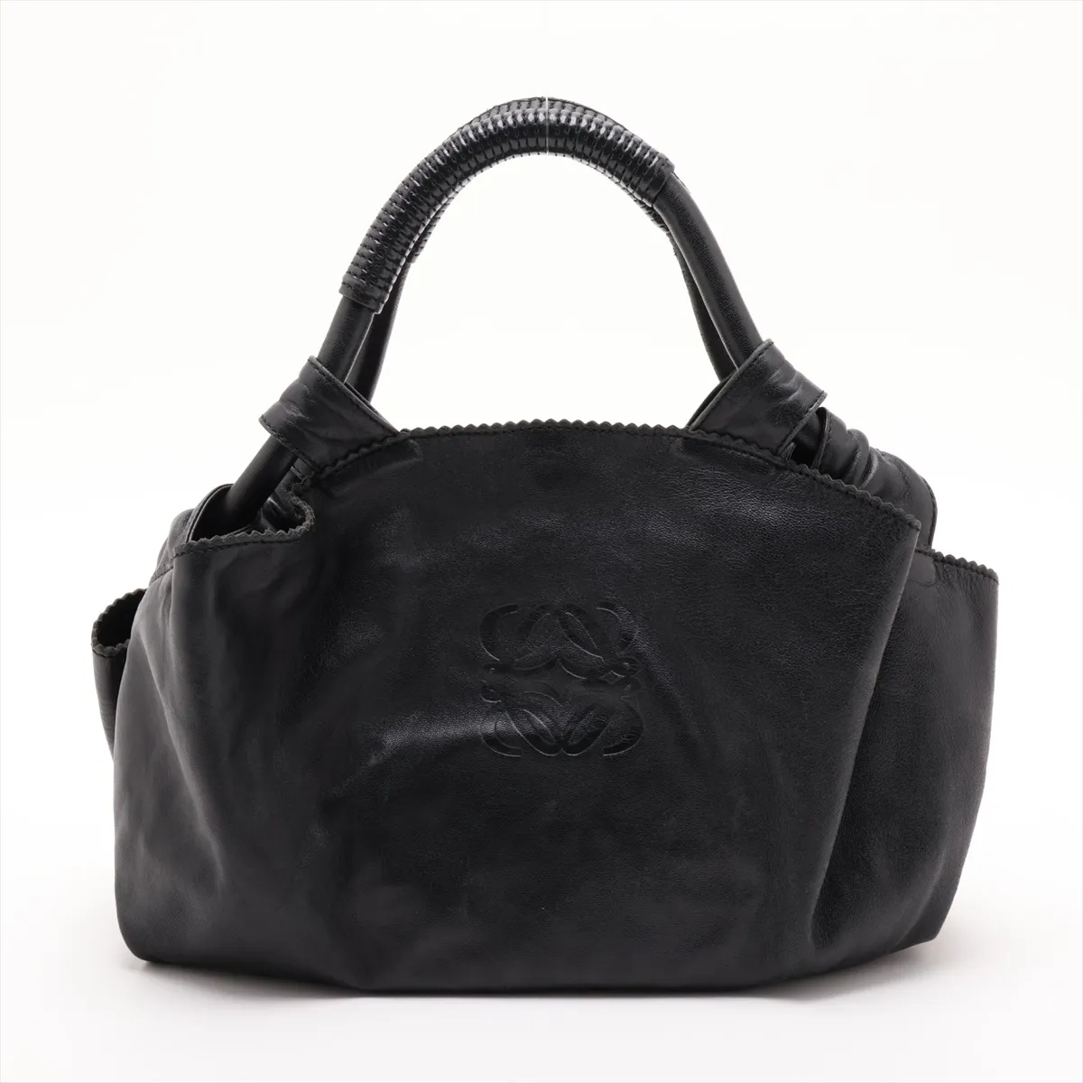 Nappa Aire Leather Handbag, Black