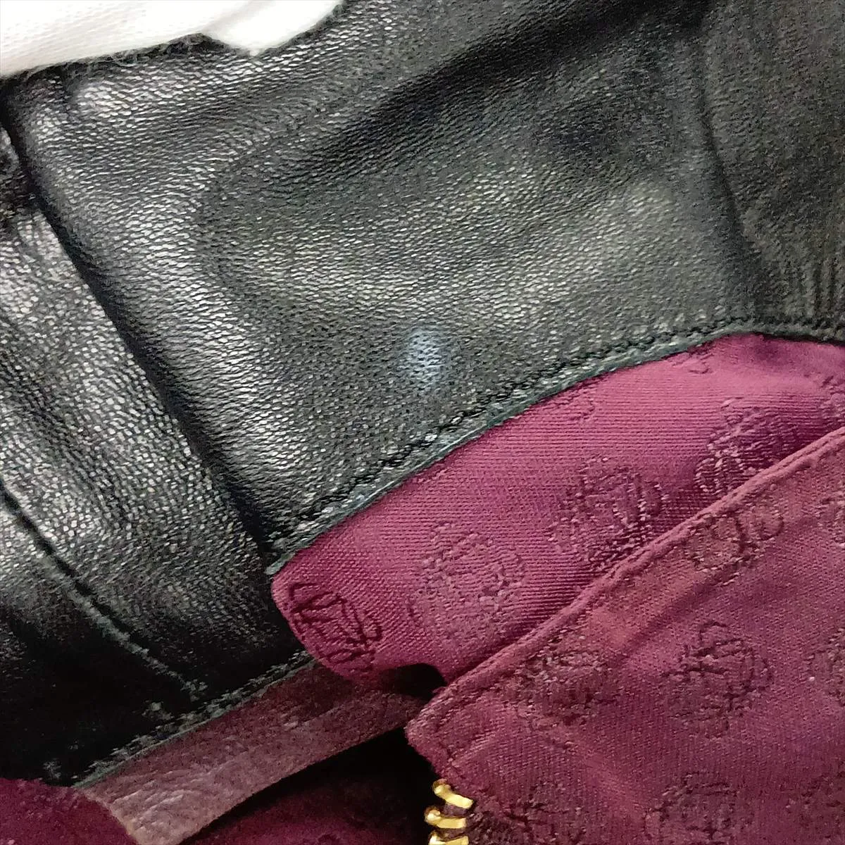 Nappa Aire Leather Handbag, Black — view 14